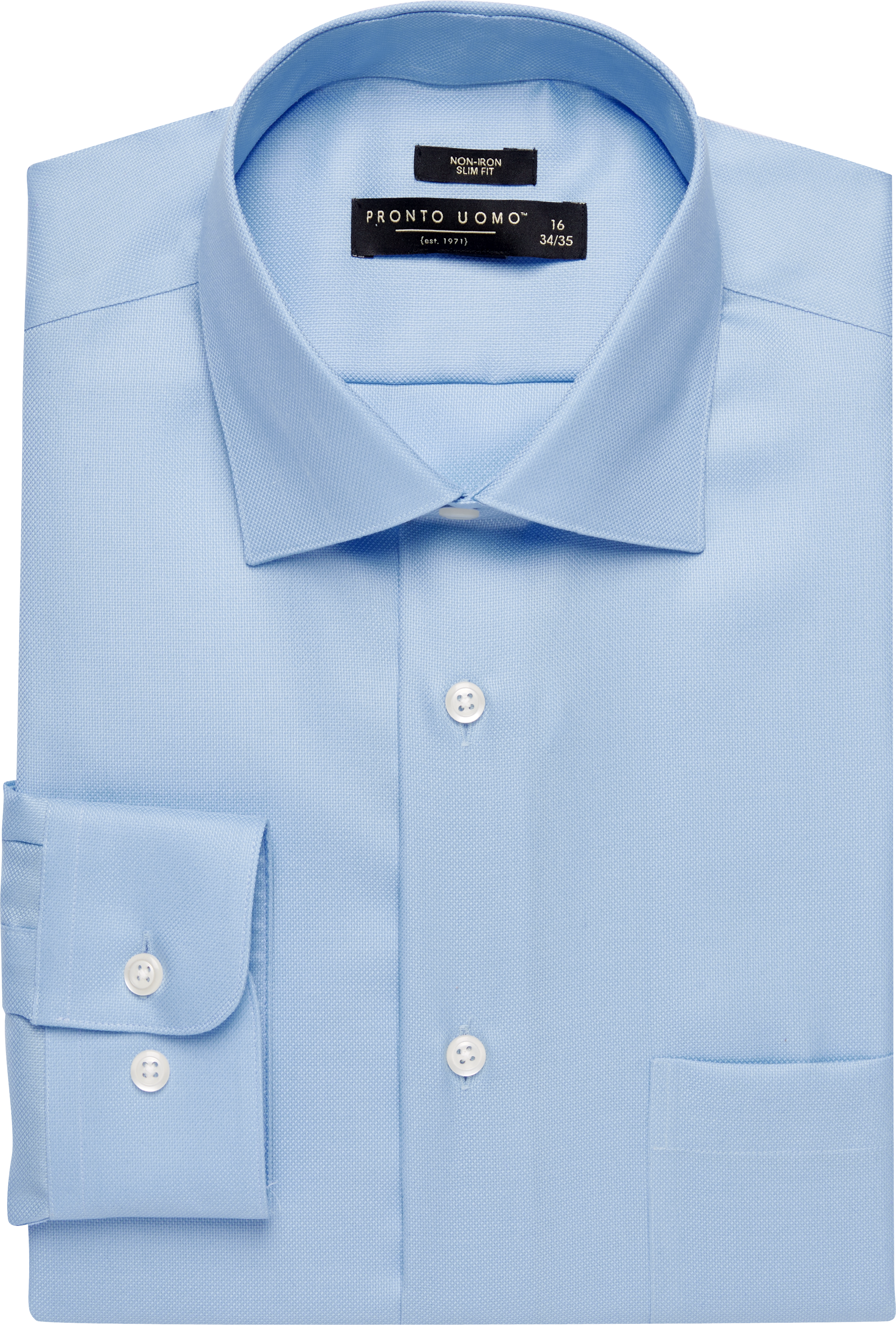 Pronto Uomo Slim Fit Queen's Dress Shirt, Light Blue - Men's Featured | Men's