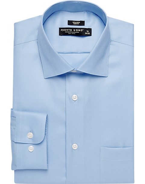 Pronto Uomo Queen's Oxford Dress Light Blue - Featured | Men's Wearhouse