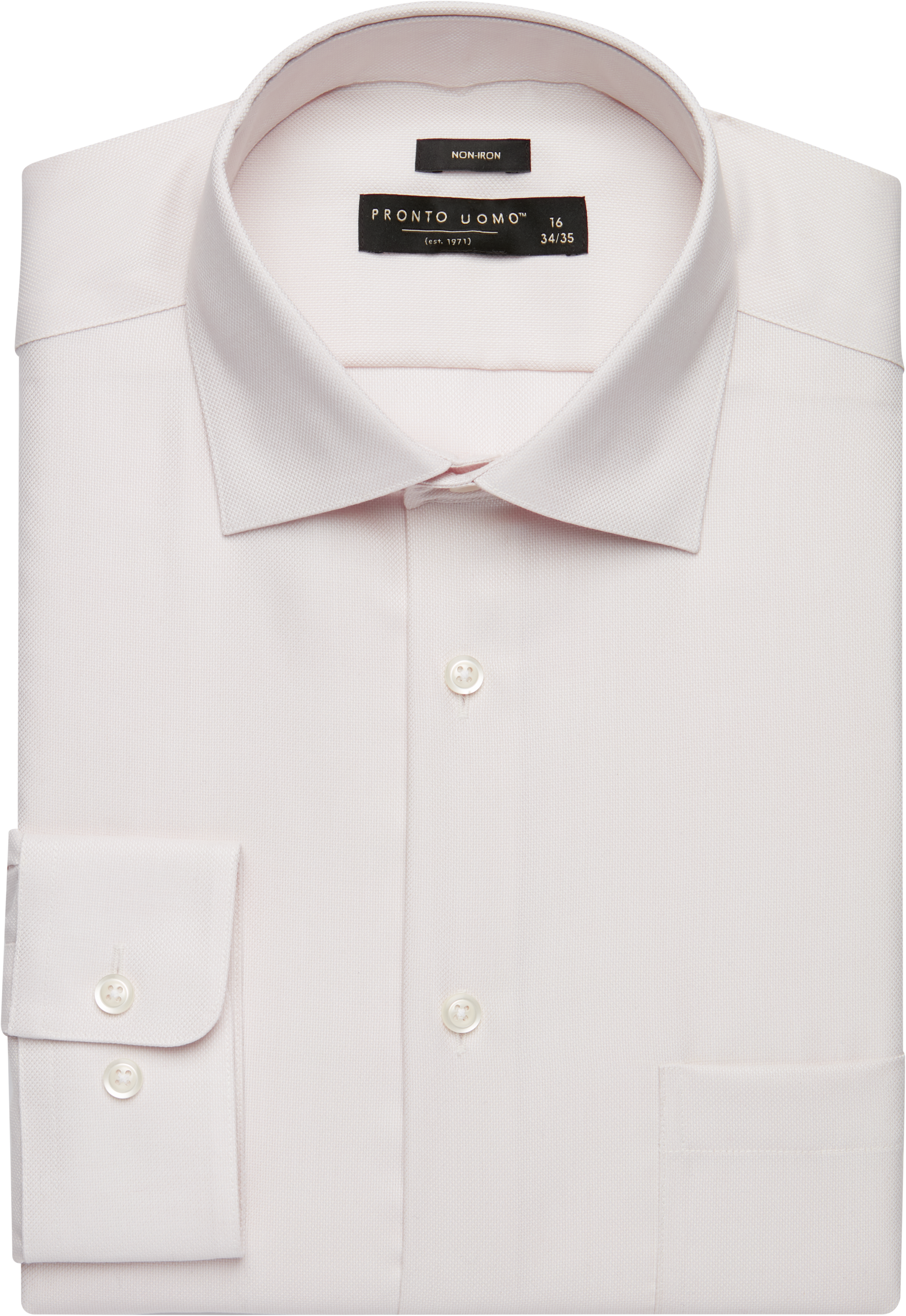 Pronto Uomo Big and Tall Ivory Queens Oxford Modern Fit Dress Shirt ...