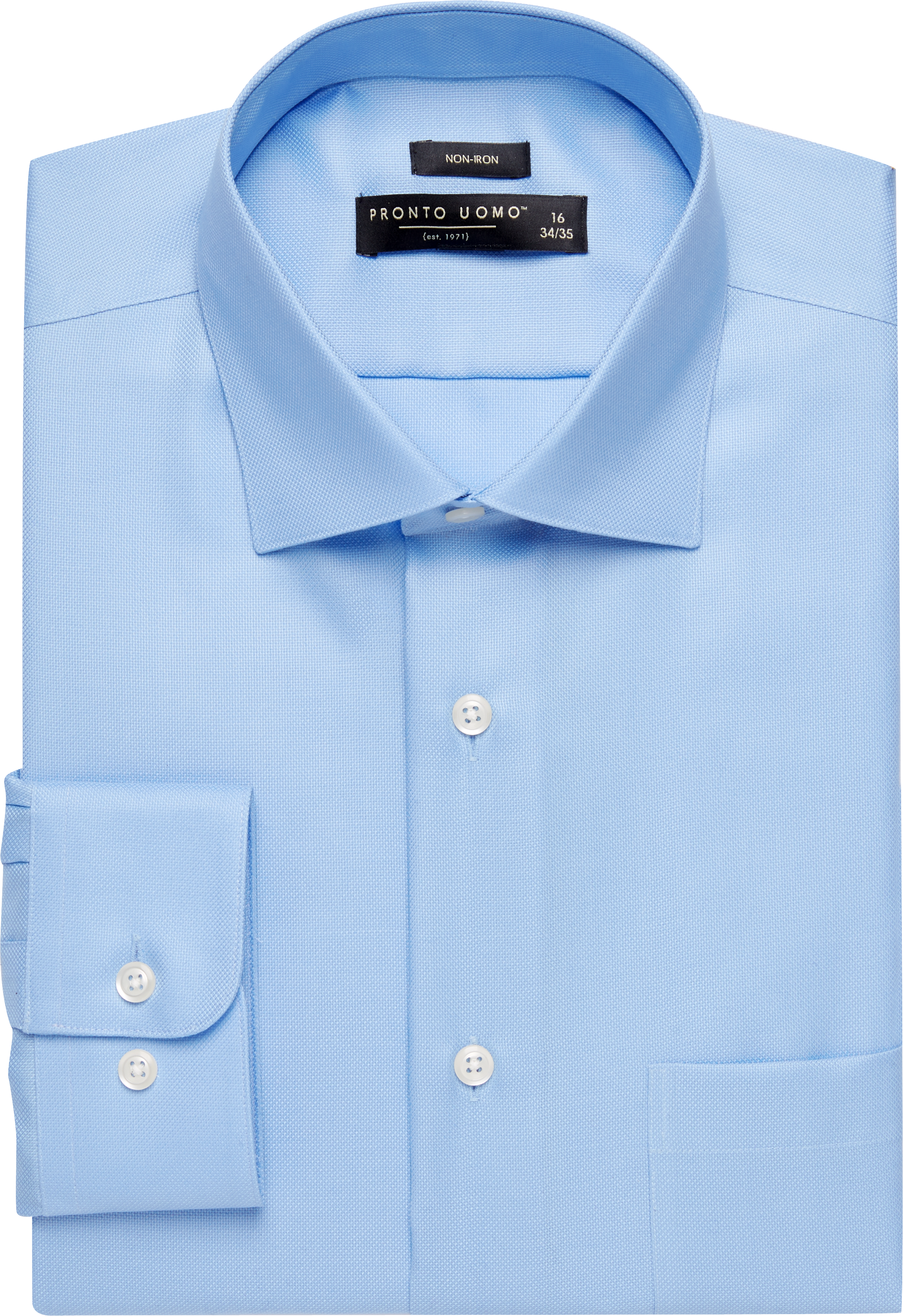 Pronto Uomo Big and Tall Blue Queens Oxford Classic Fit Dress Shirt ...