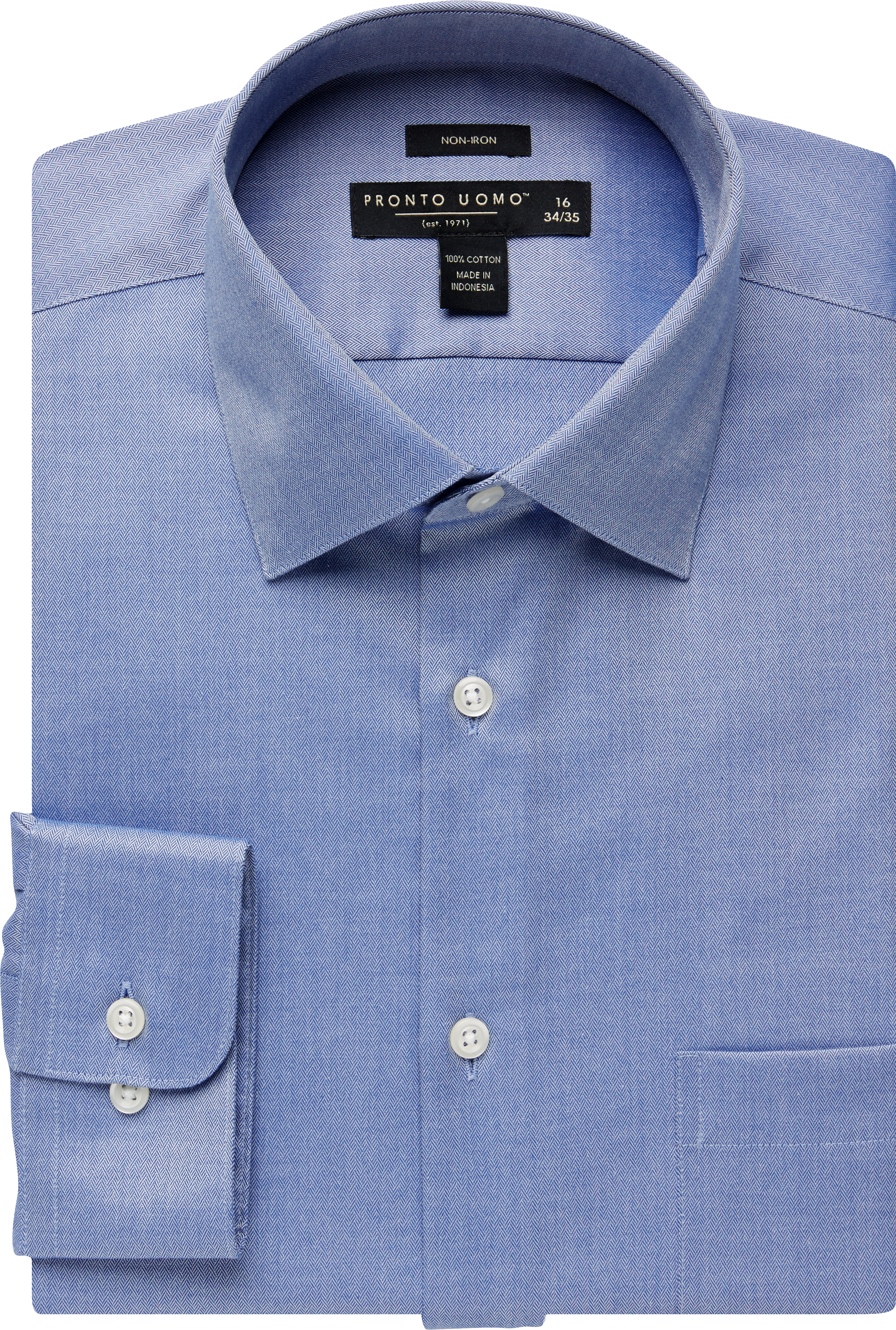 Pronto Uomo Blue Parquet Dress Shirt - Men's Sale | Men's Wearhouse