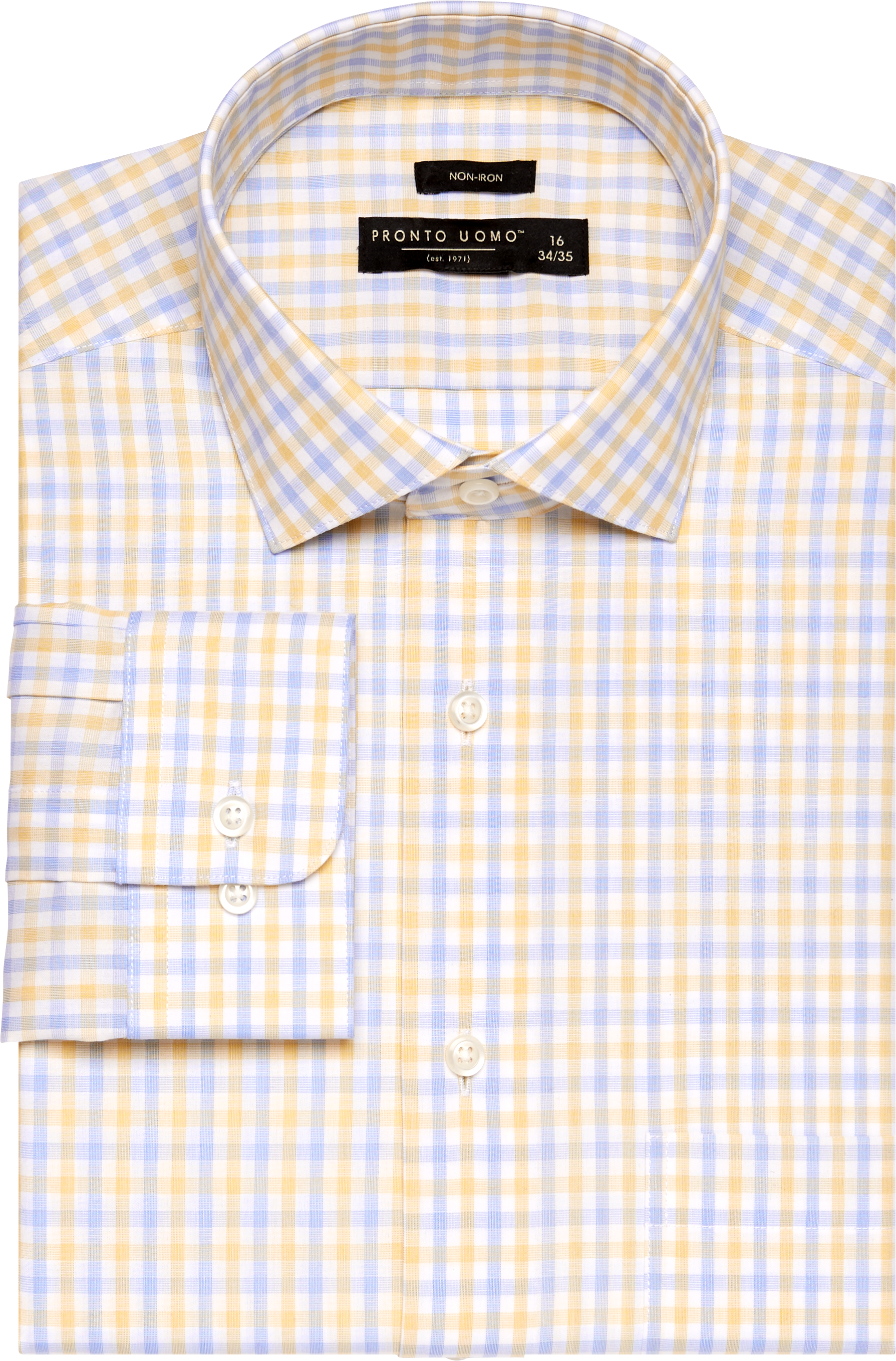 yellow check shirt men's