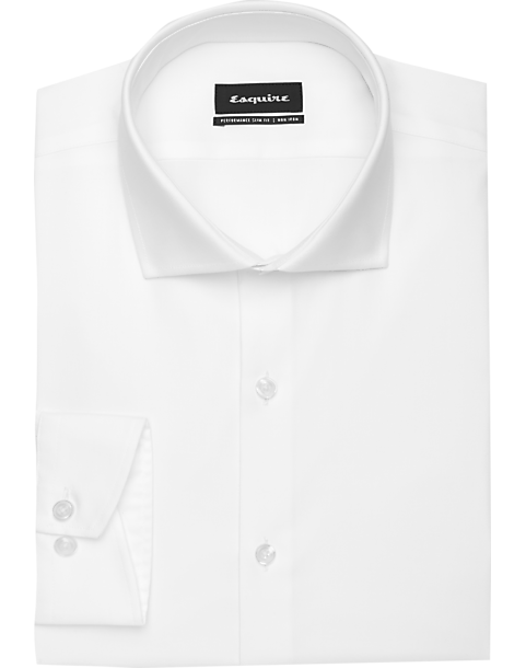 Esquire Ultimate Non-Iron White Slim Fit Dress Shirt - Men's Sale | Men ...