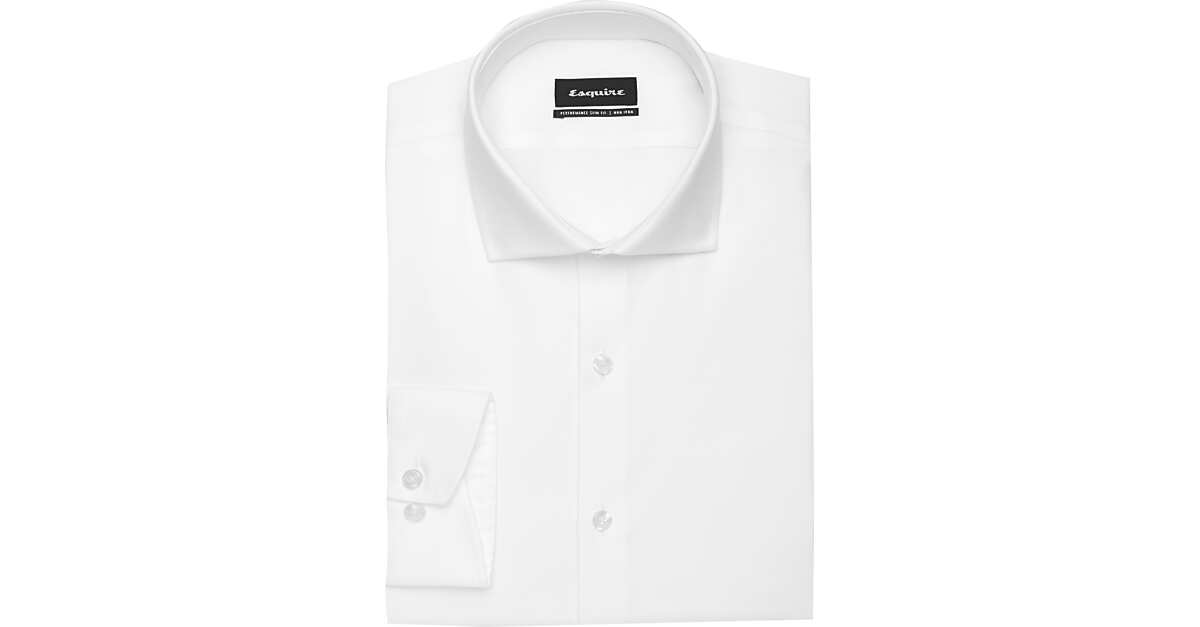 Esquire Ultimate NonIron White Slim Fit Dress Shirt Men's Sale Men's Wearhouse