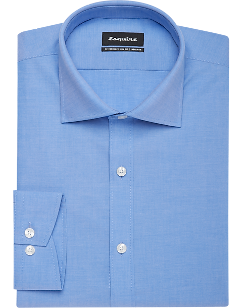 Esquire French Blue Slim Fit Dress Shirt - Men's Sale | Men's Wearhouse