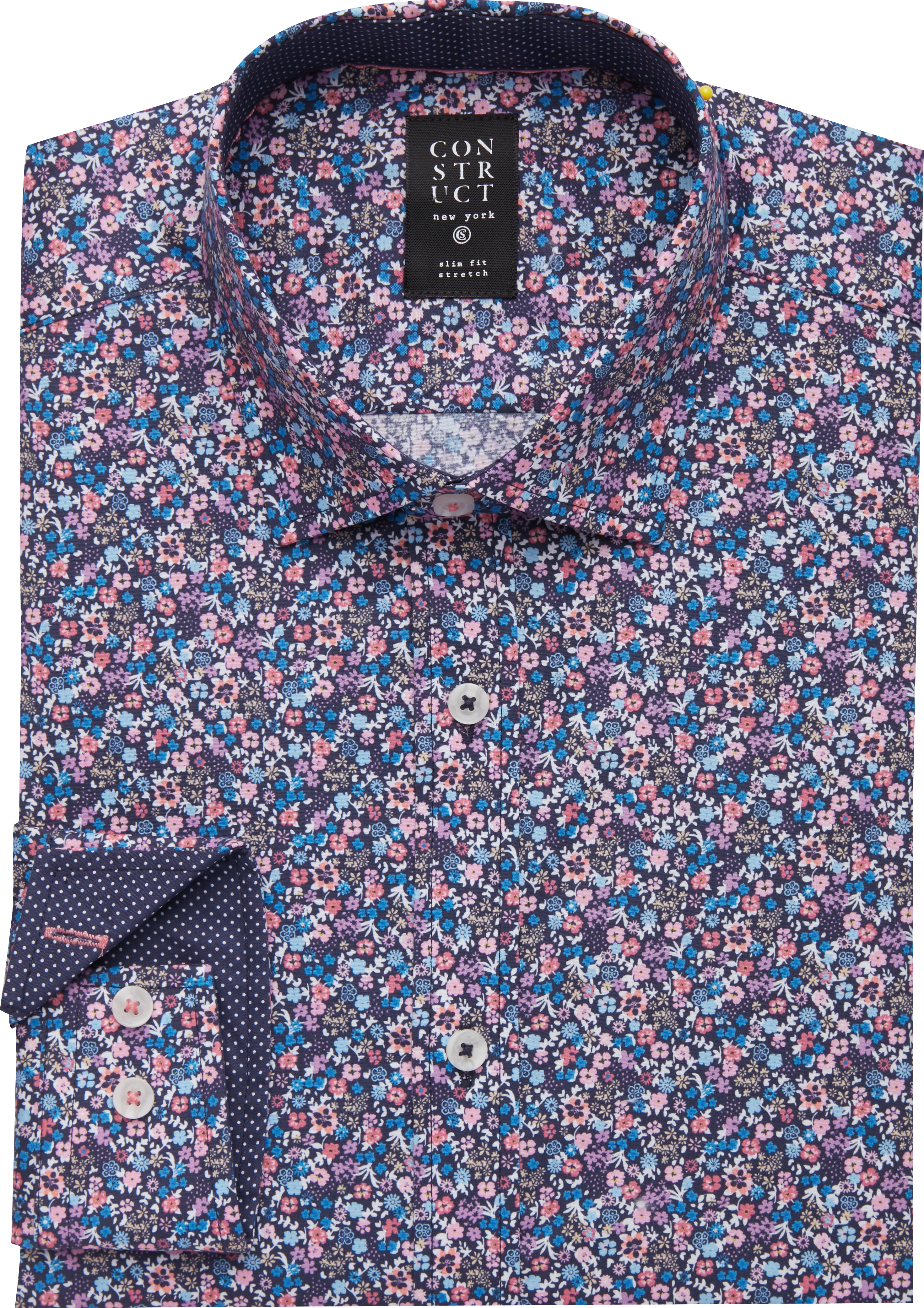 Con.Struct Purple Floral Dress Shirt - Men's Sale | Men's Wearhouse