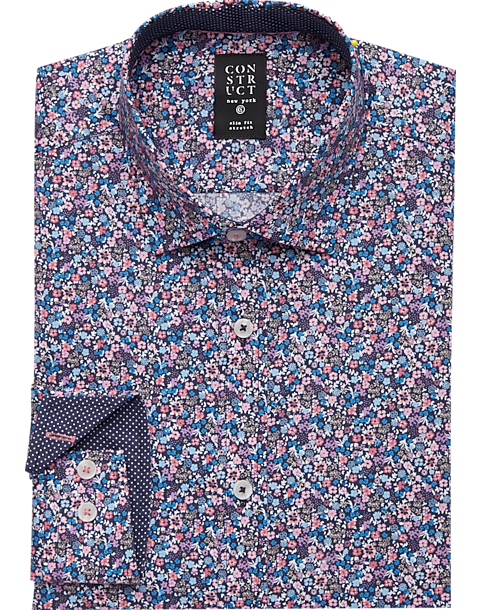 Con.Struct Purple Floral Dress Shirt - Men's Sale | Men's Wearhouse