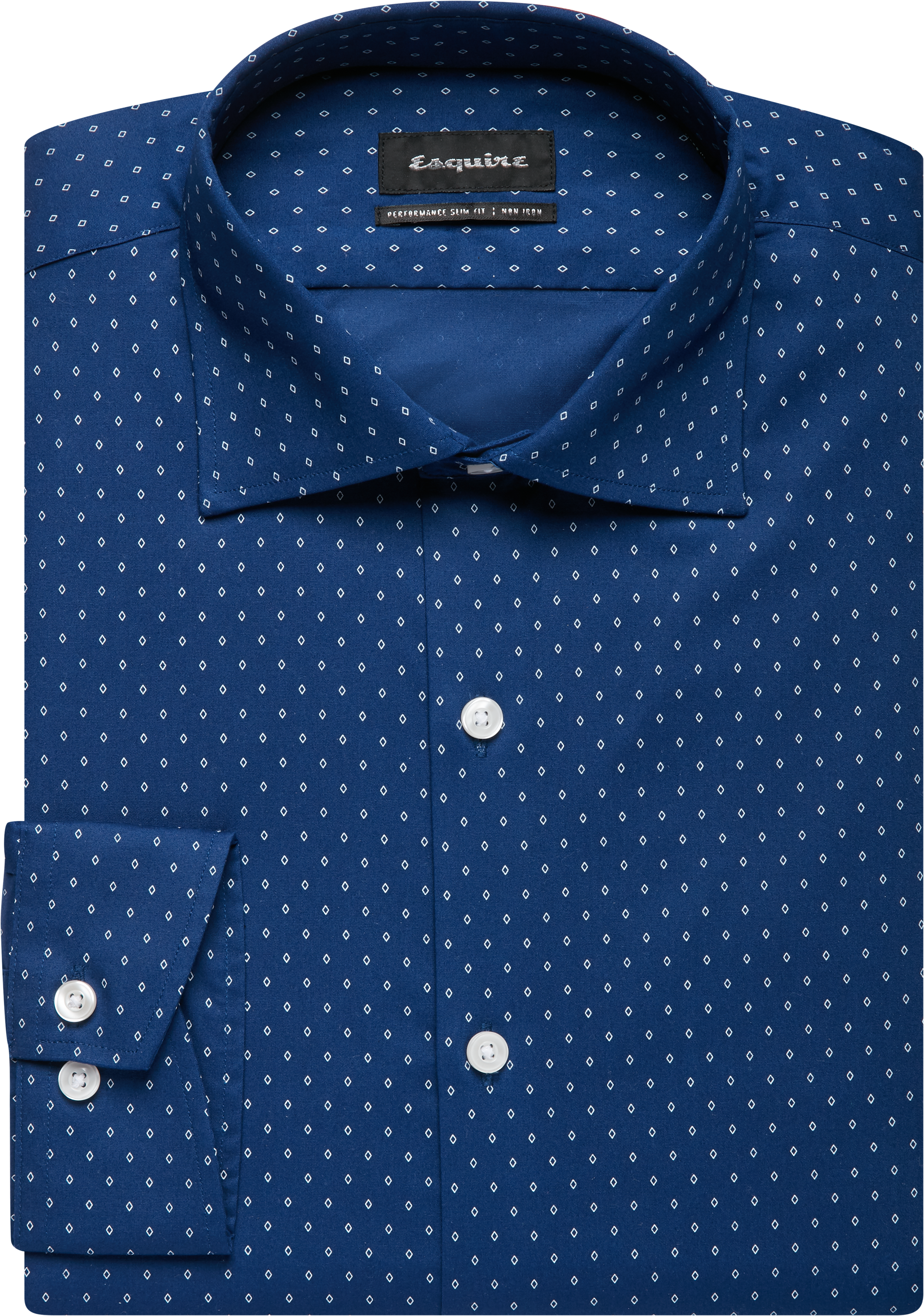 navy blue and white dress shirt