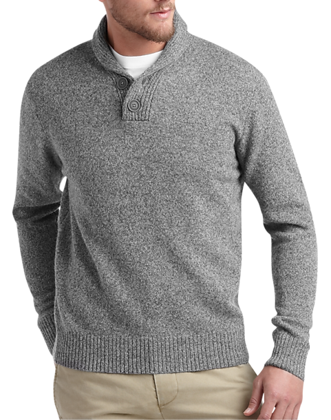 Pronto Uomo Dark Gray Herringbone Sweater - Men's Sale | Men's Wearhouse