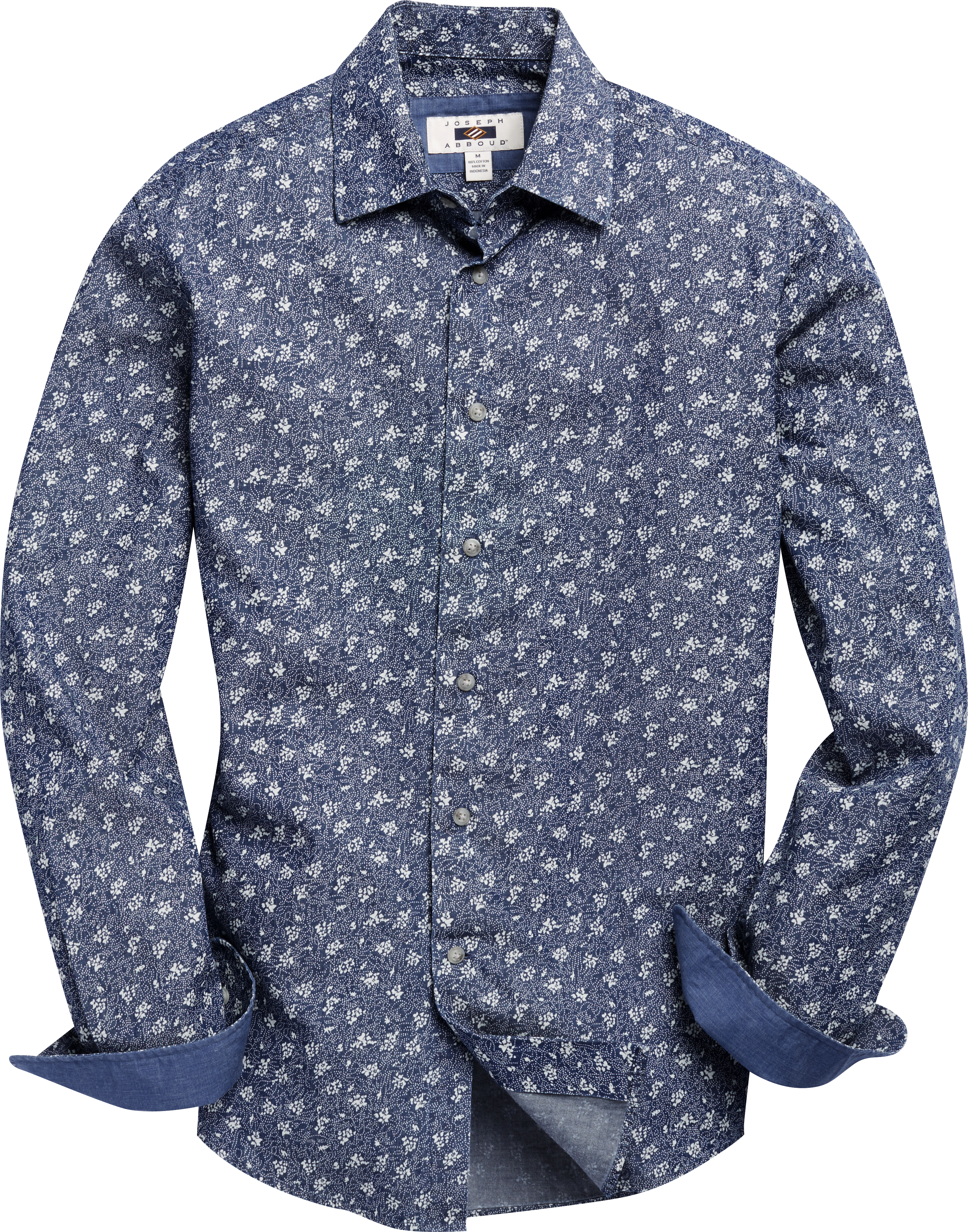 Joseph Abboud Indigo Floral Sport Shirt - Men's Shirts | Men's Wearhouse