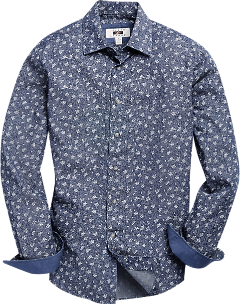 Joseph Abboud Indigo Floral Sport Shirt - Men's Shirts | Men's Wearhouse