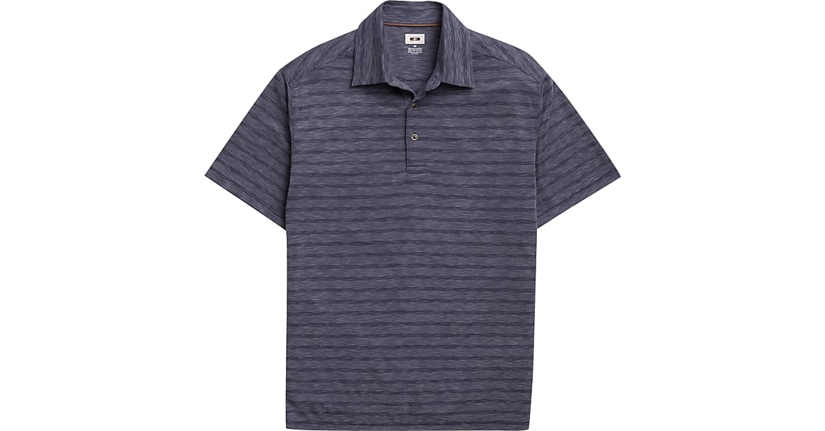 Joseph Abboud Blue Stripe Modern Fit Polo Shirt - Men's Sale | Men's ...