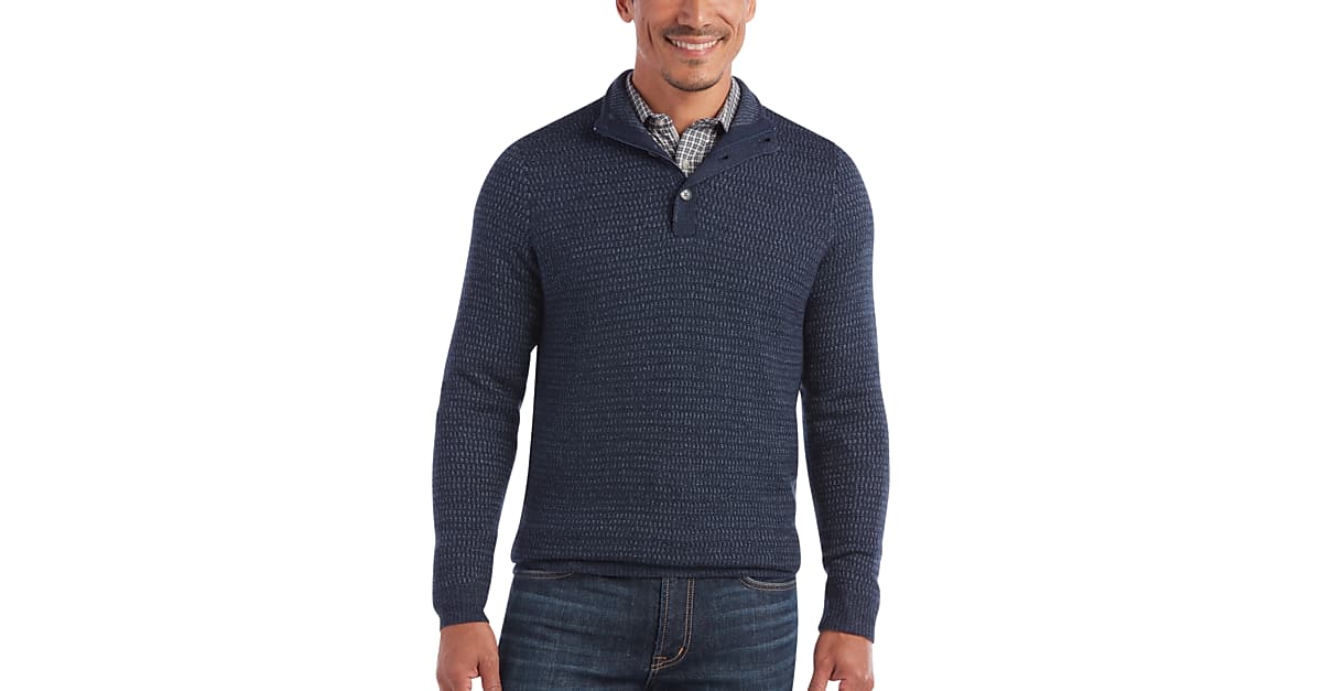 Joseph Abboud Navy MockNeck Sweater Men's Sale Men's Wearhouse