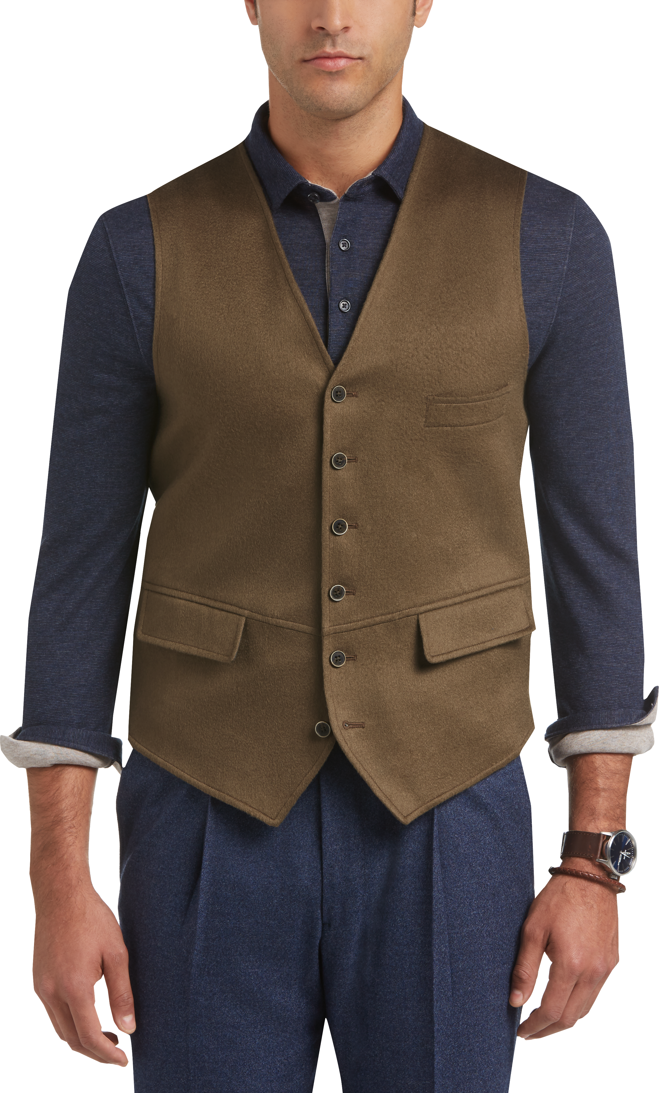 Joseph Abboud Collection Brown Cashmere Vest - Men's Brands | Men's ...