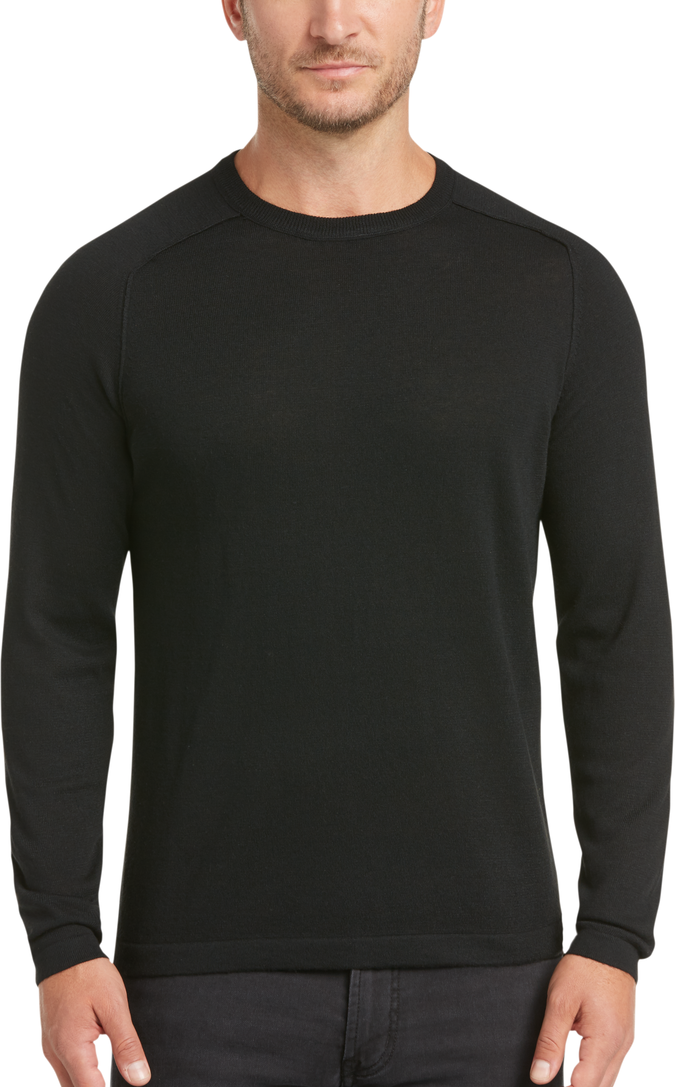 JOE Joseph Abboud Black Raglan Crew Neck Sweater - Men's Sale | Men's ...