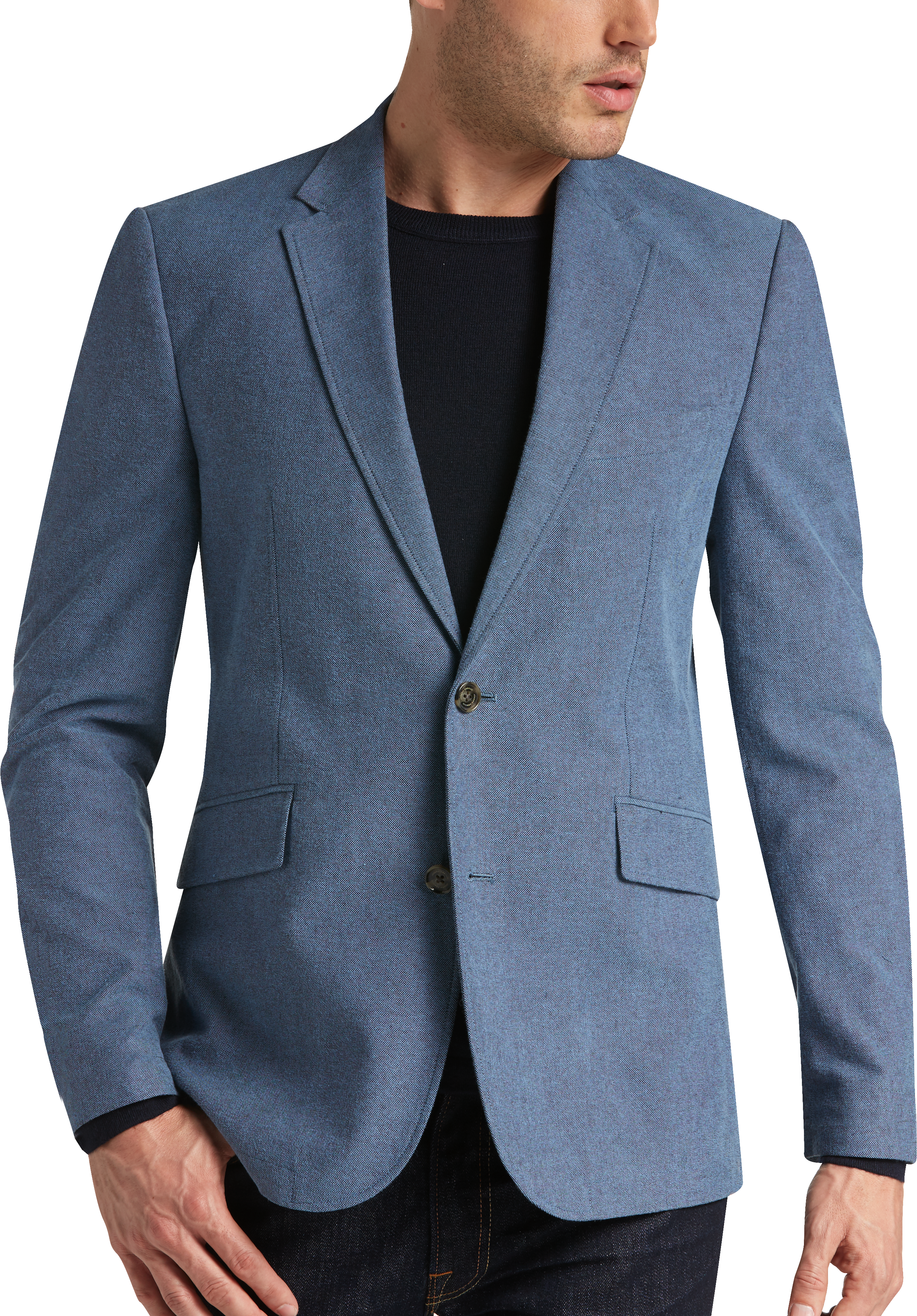 Joseph Abboud Denim Blue Modern Fit Casual Coat - Men's Sale | Men's ...