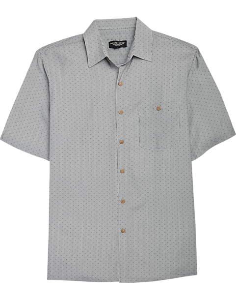 Pronto Uomo White & Black Stripe-Dot Camp Shirt - Men's Sale | Men's ...