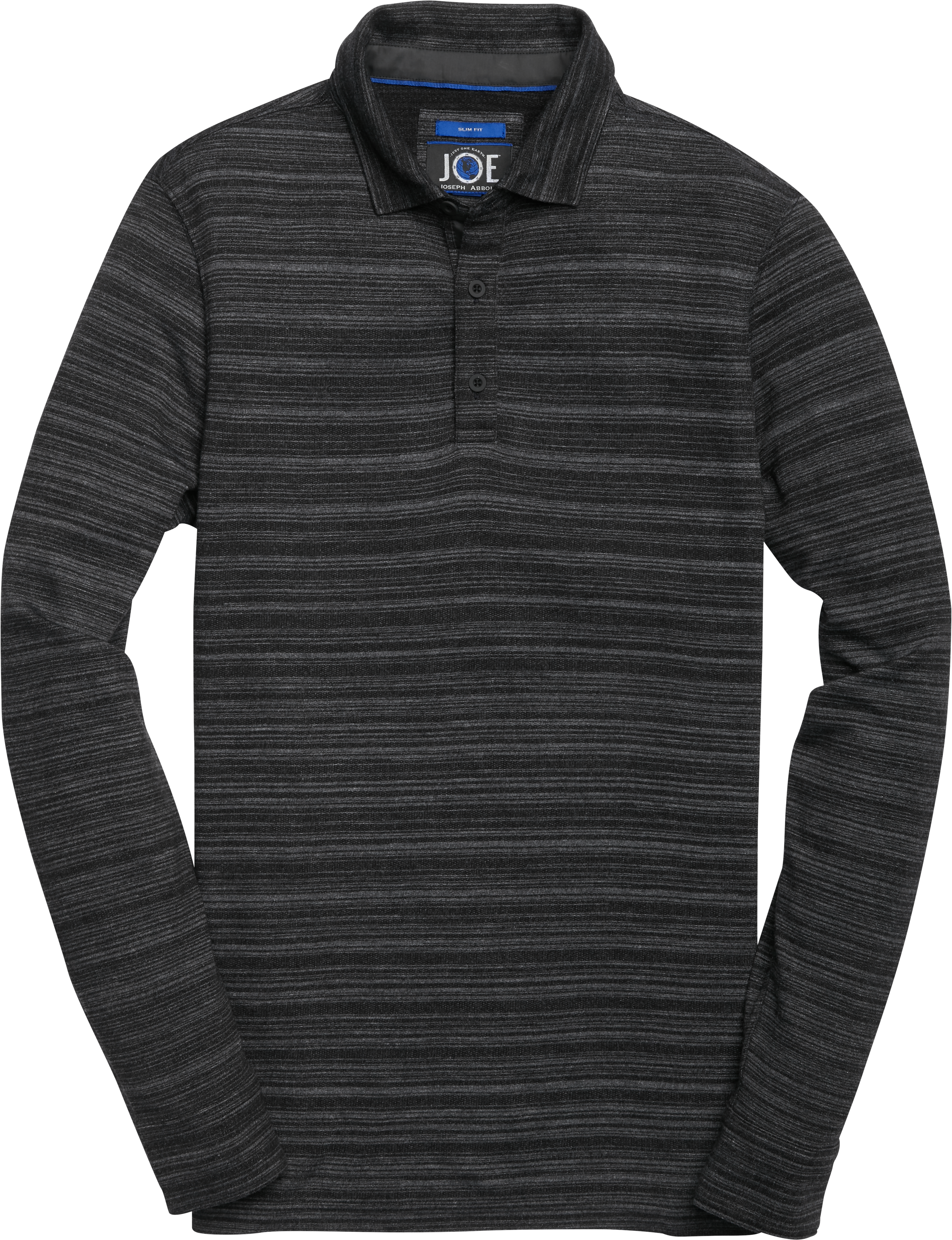 charcoal long sleeve polo