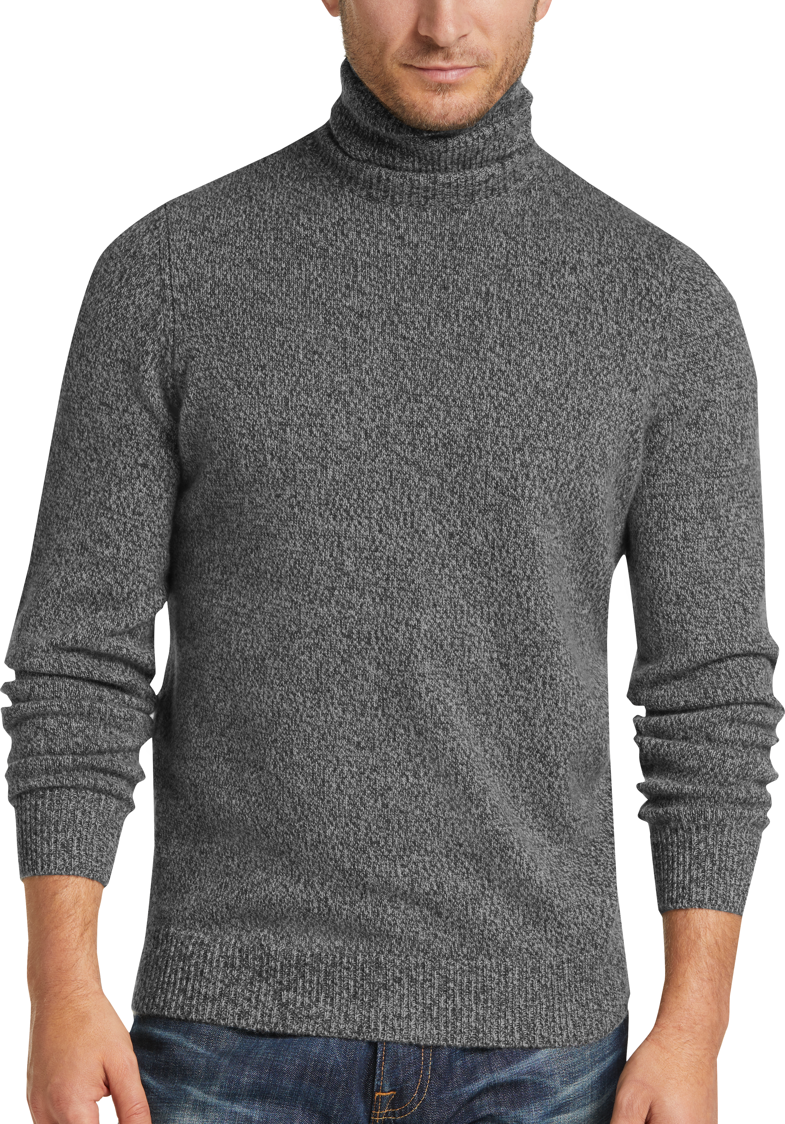 Joseph Abboud Limited Edition Charcoal Cashmere Turtleneck Sweater ...