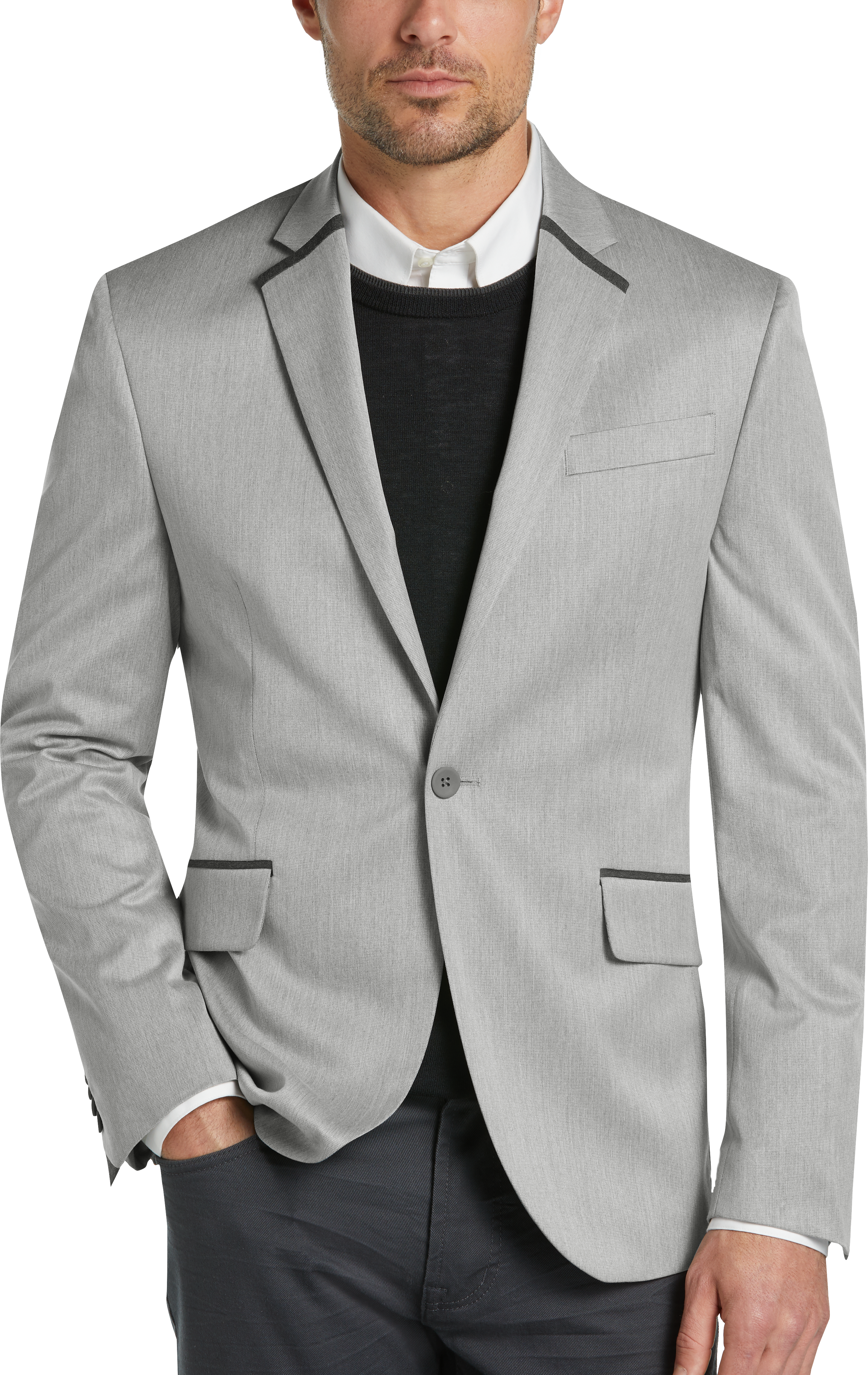 JOE Joseph Abboud Silver Tipped Casual Coat - Men's Sale | Men's Wearhouse