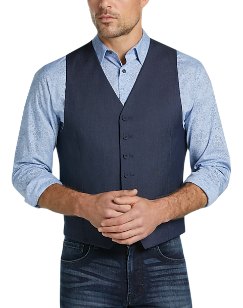 JOE Joseph Abboud Navy Slim Fit Vest - Men's Sale | Men's Wearhouse