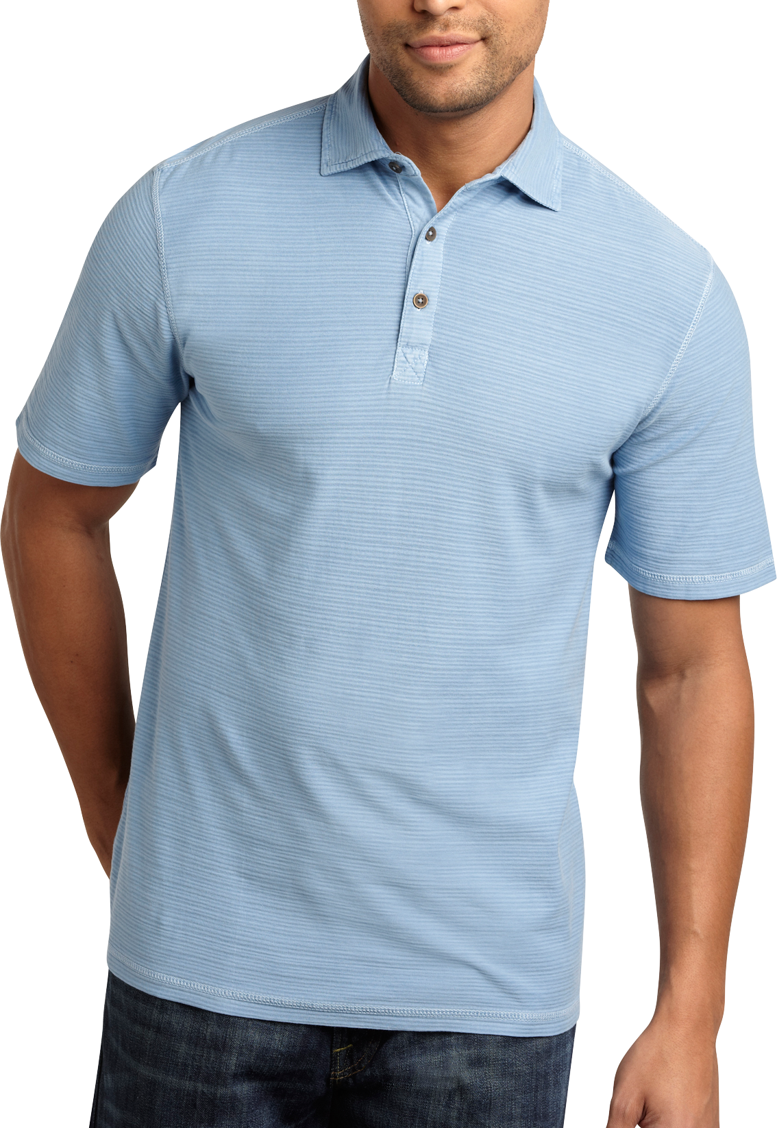 Pronto Blue Polo Shirt, Blue Stripe - Men's Big & Tall | Men's Wearhouse