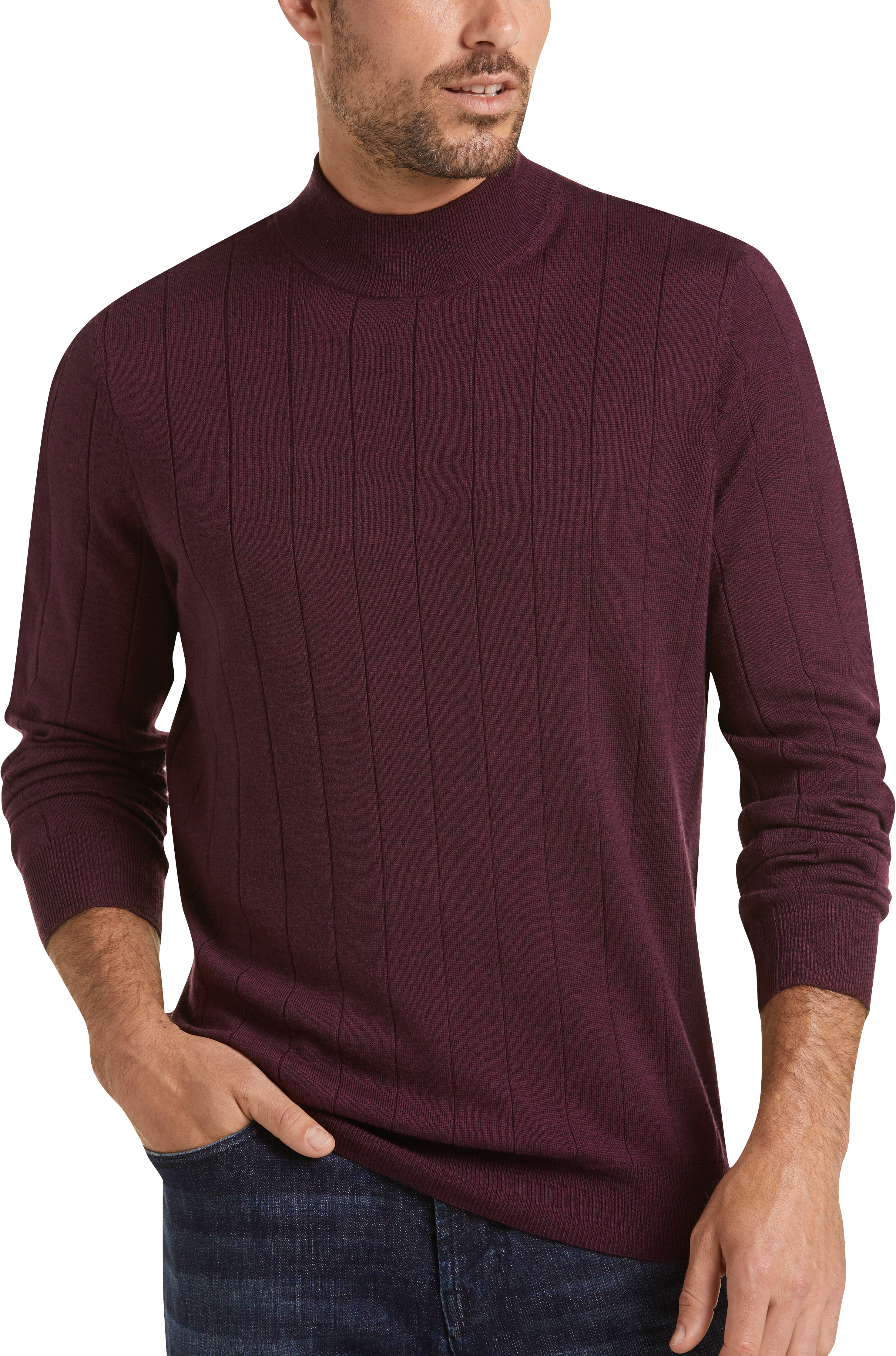 mock neck sweater mens