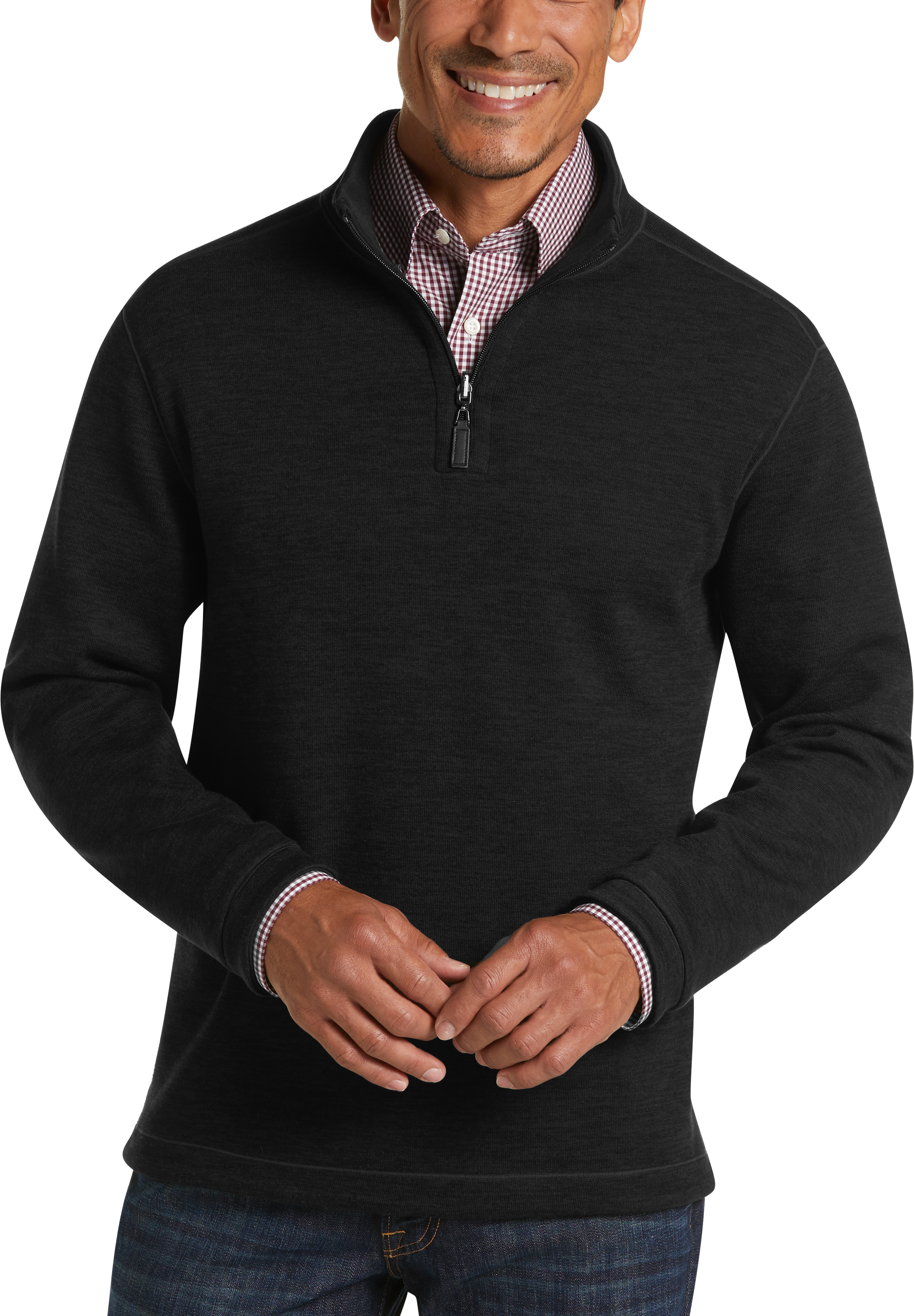 Age Of Wisdom Black 1/4 Zip Fleece Pullover - Men's Shirts | Men's ...