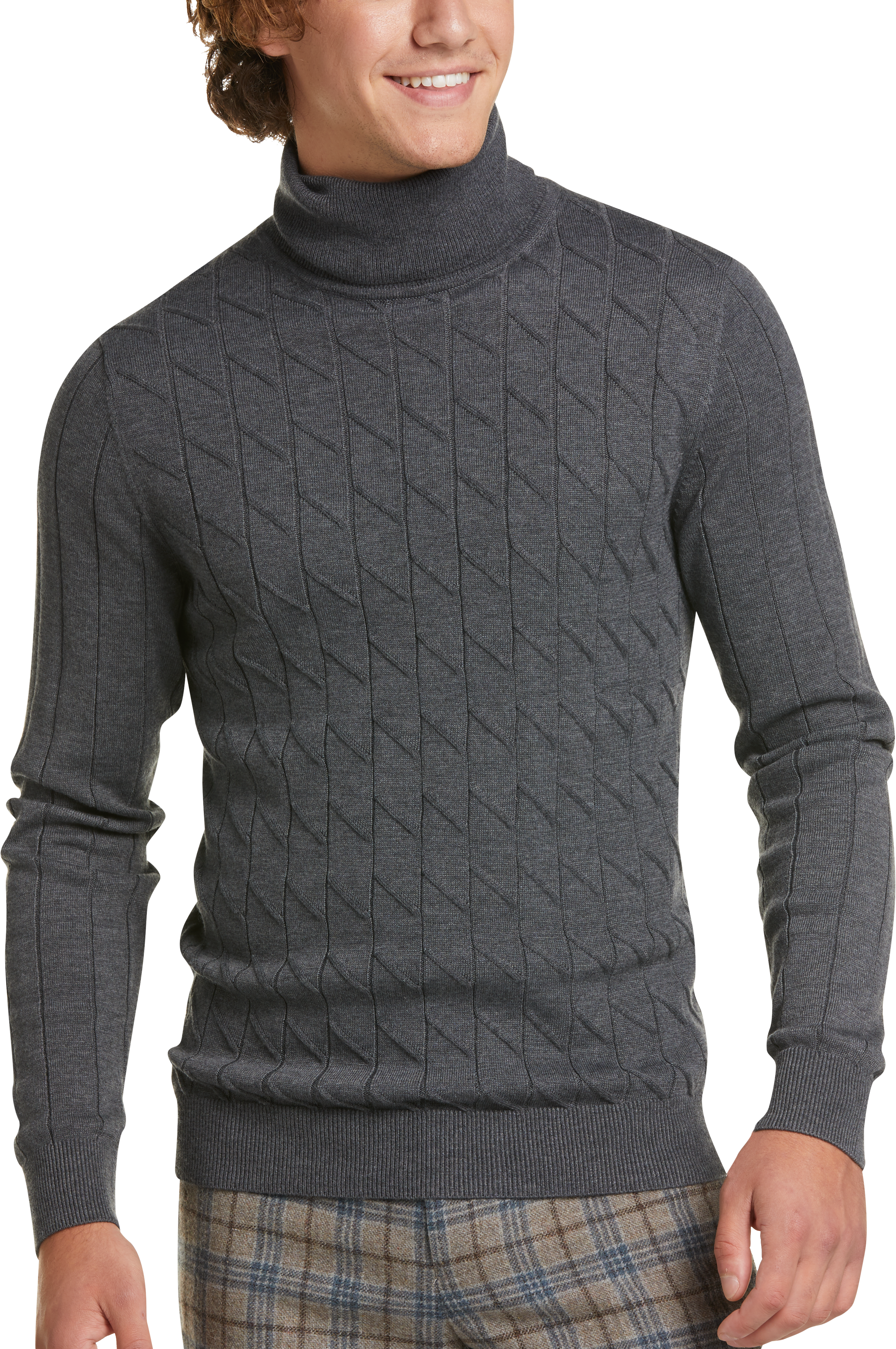 slim fit turtleneck sweater mens