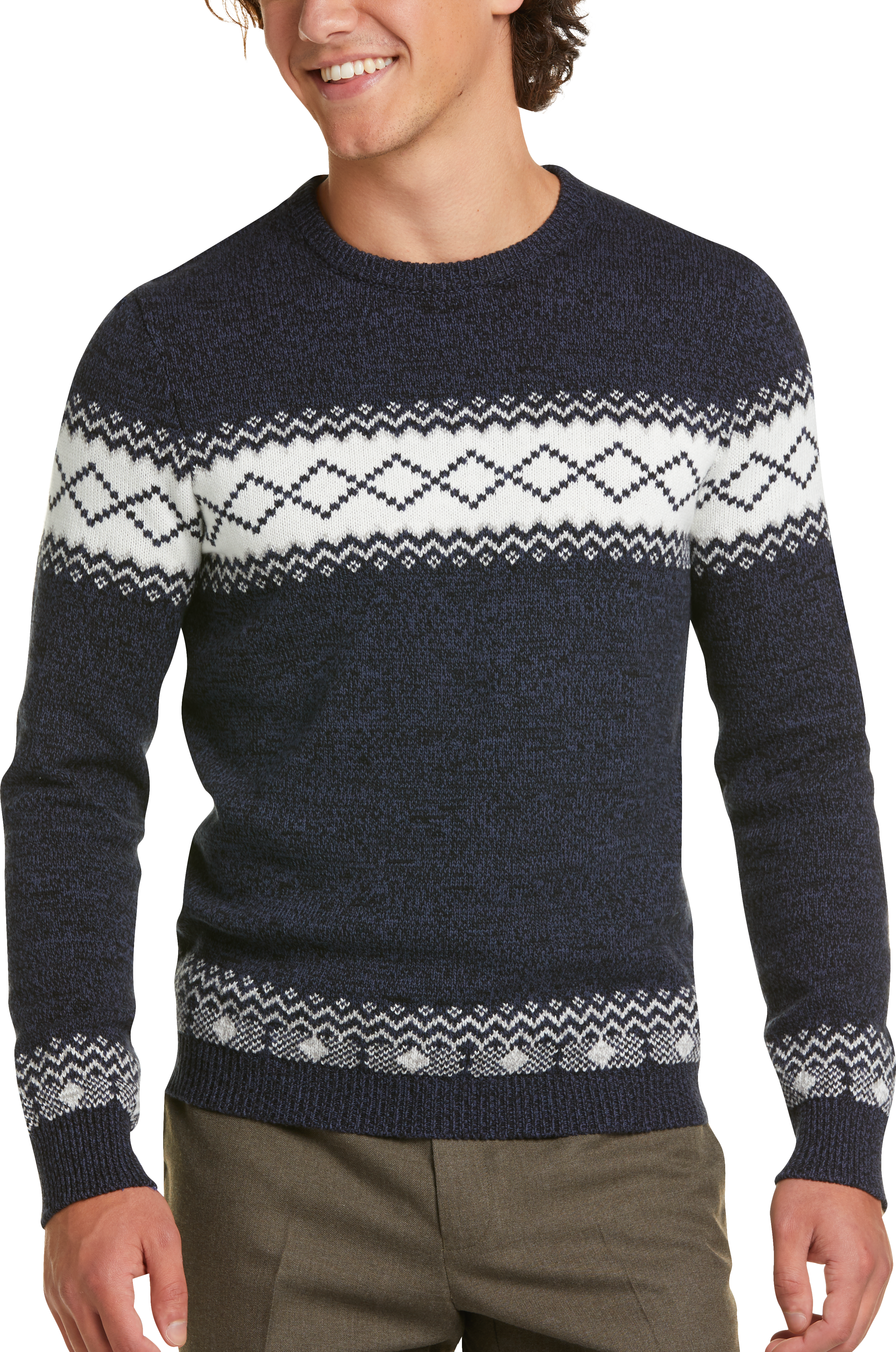 Paisley & Gray Slim Fit Crewneck Sweater, - Men's Sale | Men's Wearhouse