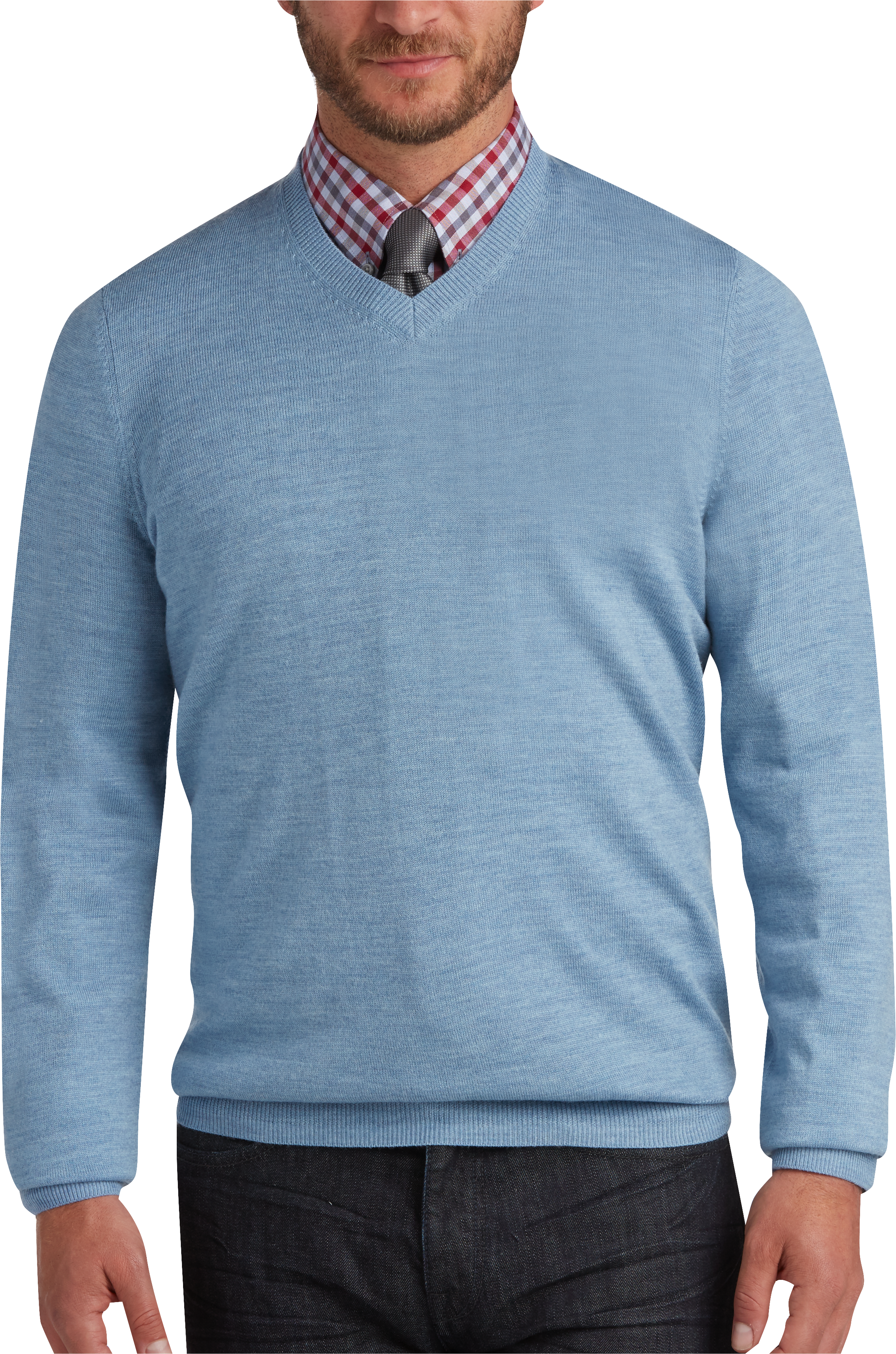 pale blue wool jumper