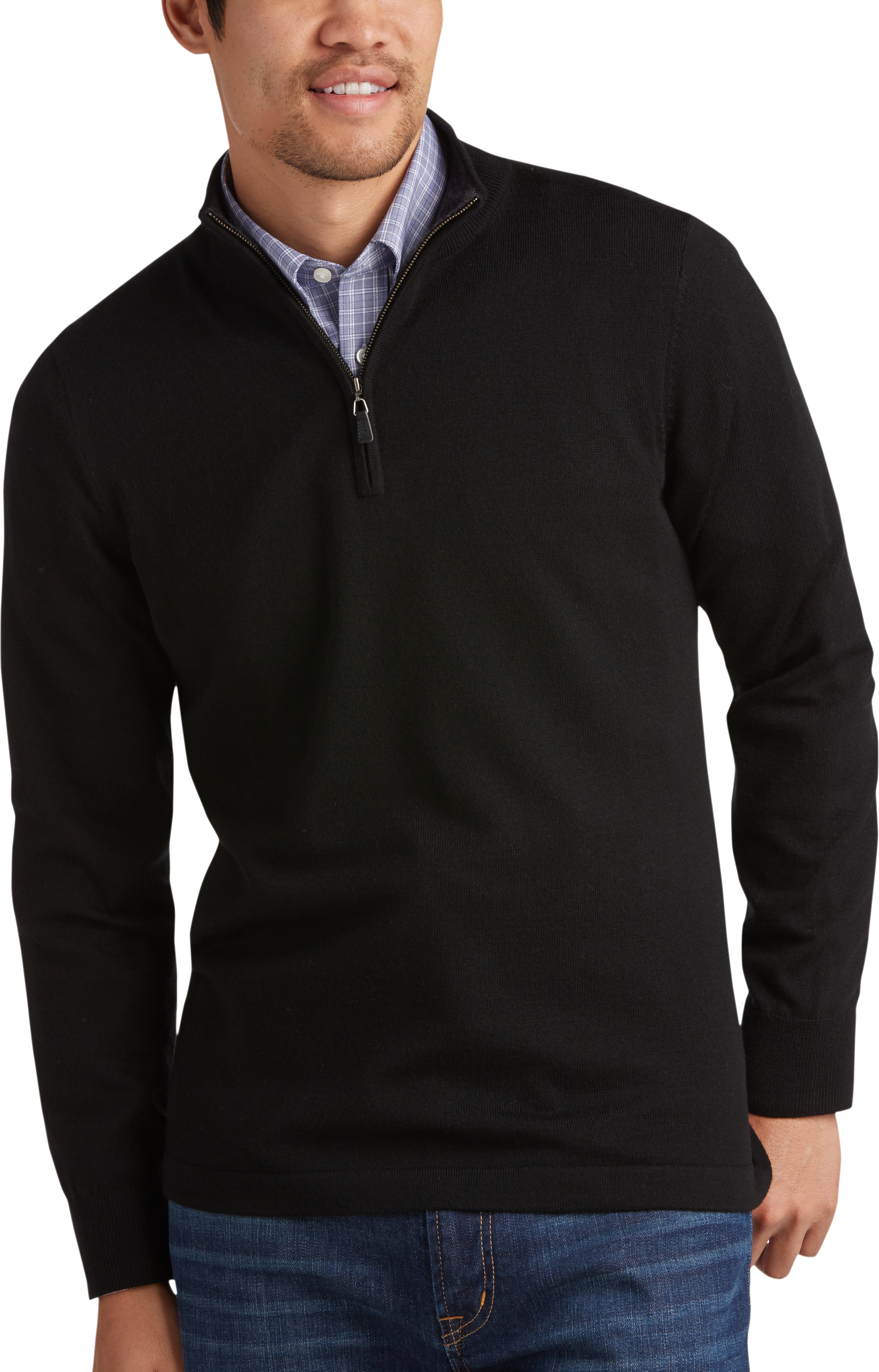 Joseph Abboud Black Merino Wool Sweater - Men's Sale | Men's Wearhouse