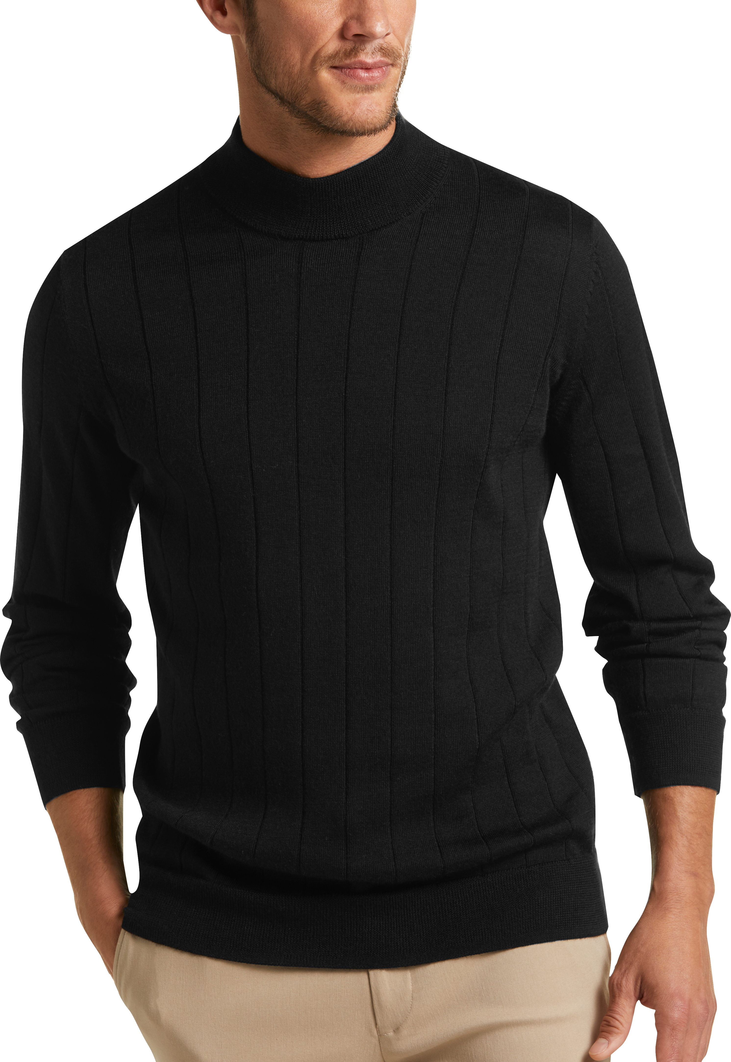 mock neck sweater mens