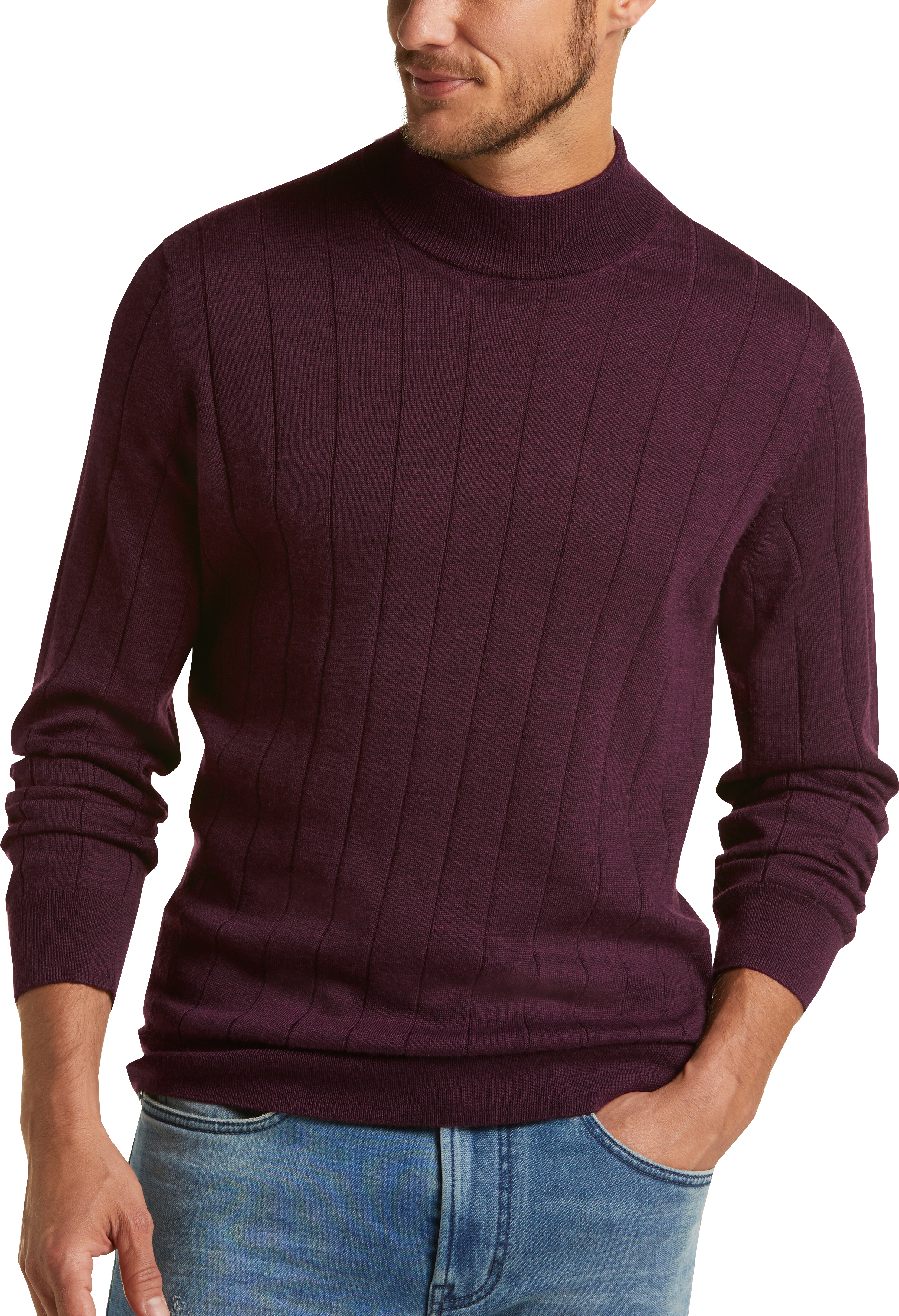 joseph abboud mock neck sweater