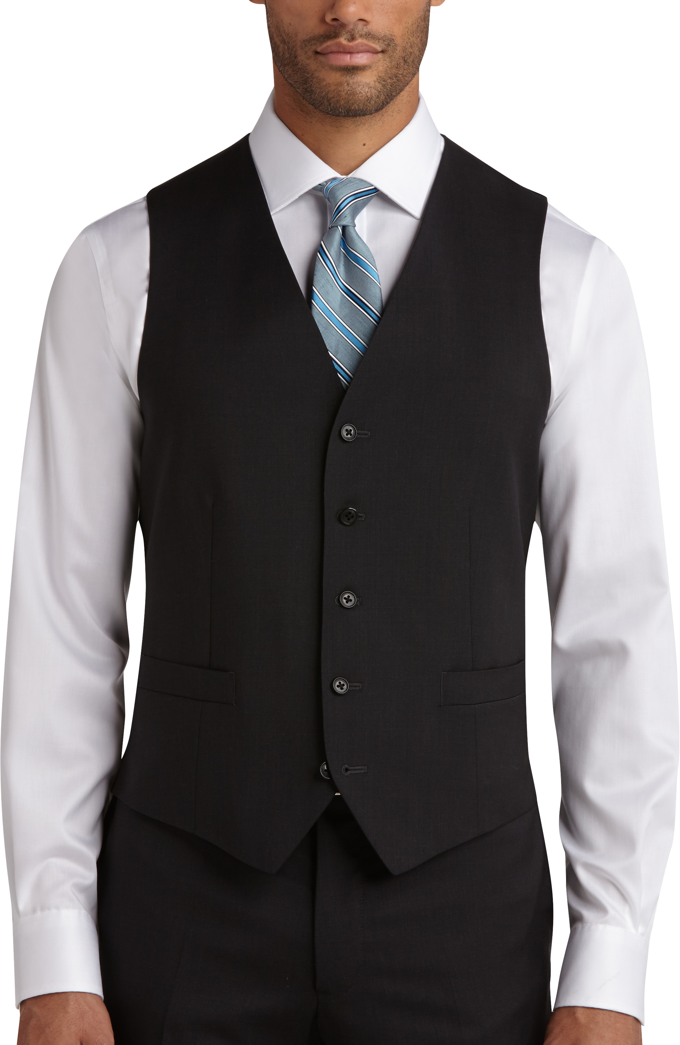 Joseph Abboud Charcoal Modern Fit Suit Separates Vest - Men's Suits ...