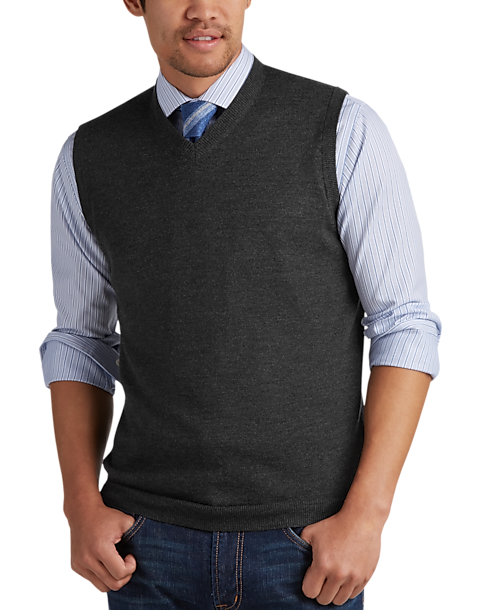 Jesdo Mens Casual Slim Fit V-Neck Rhombus Business Knitwear Sweater Vest
