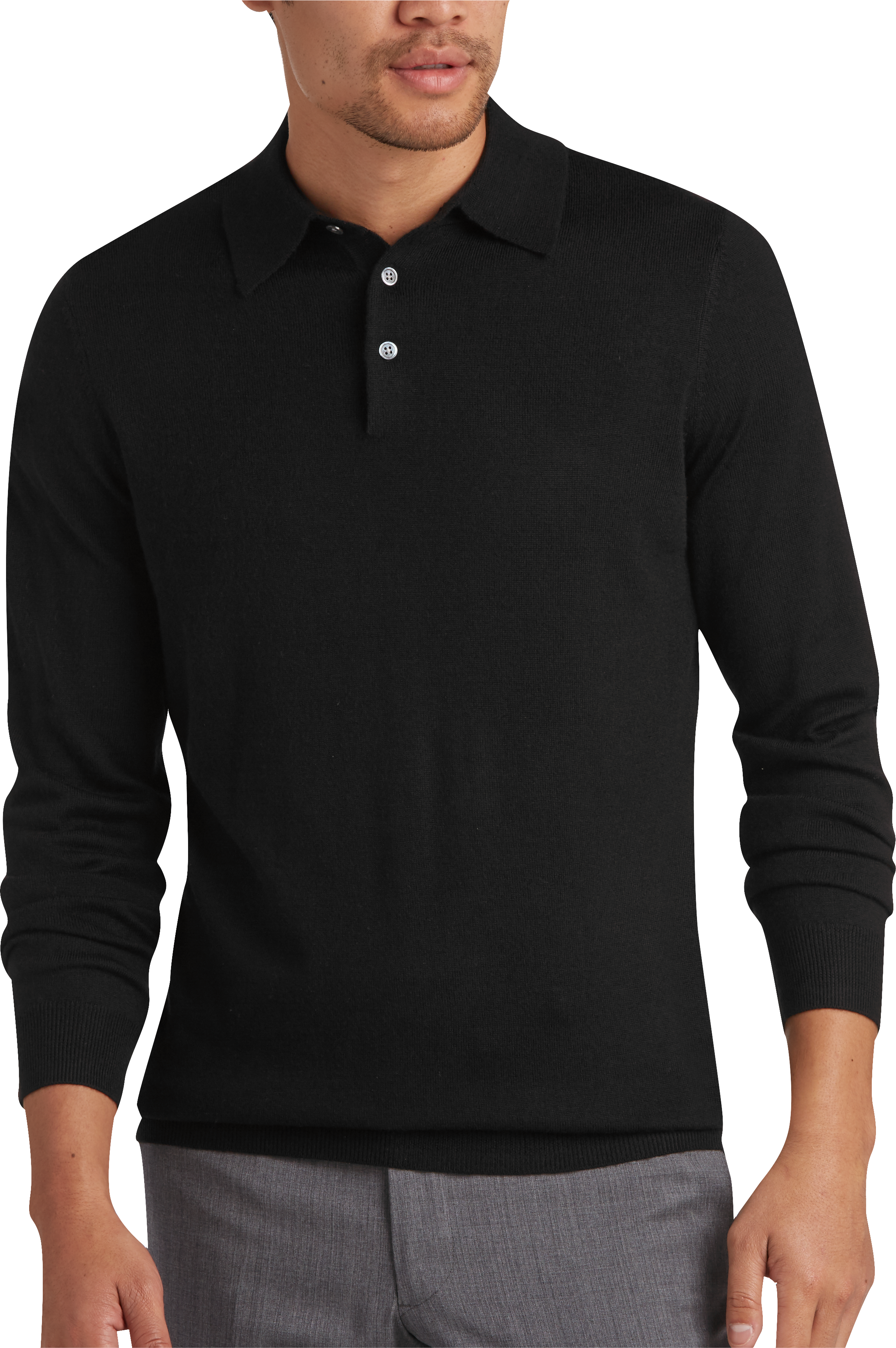 polo collared sweater
