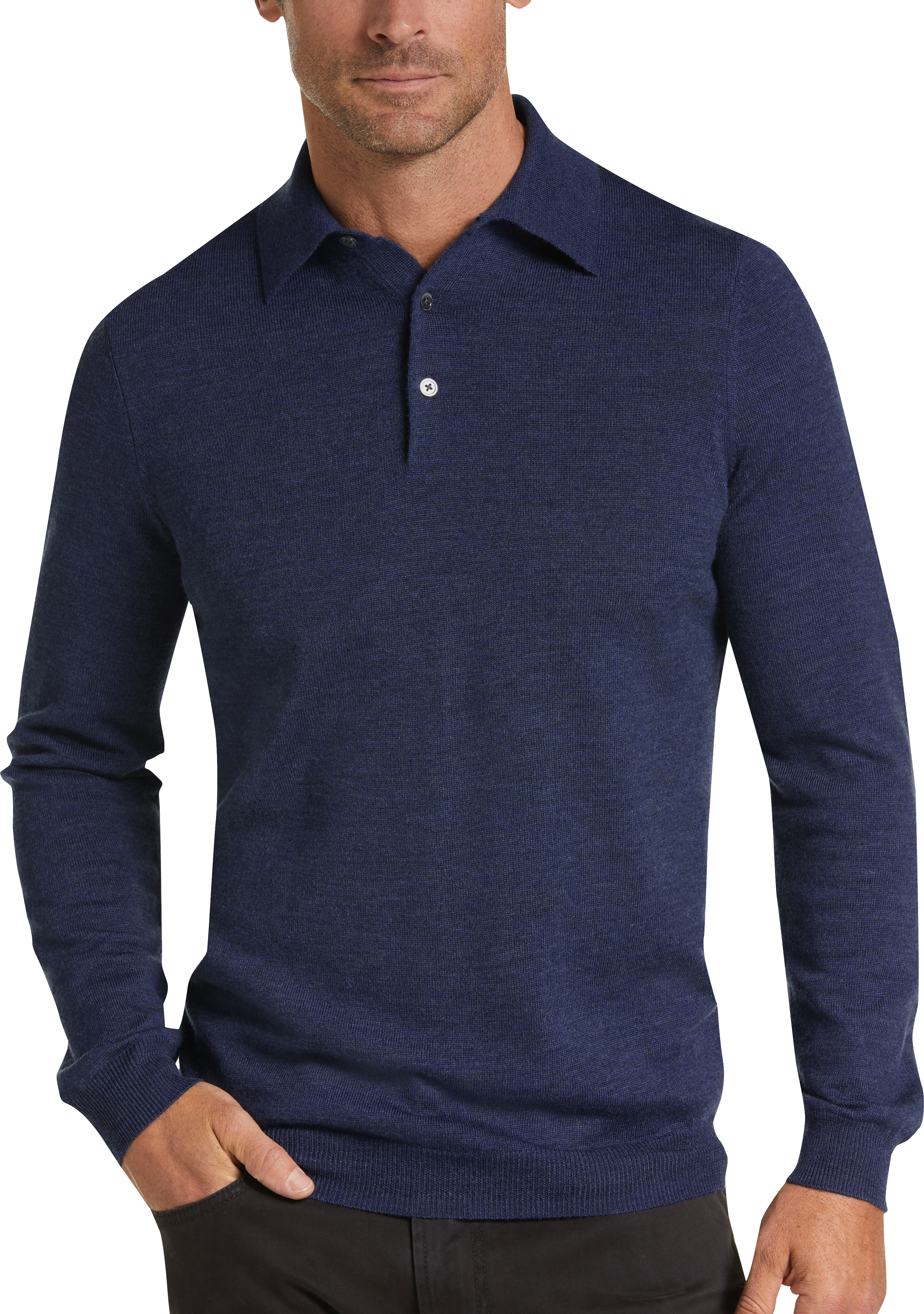 polo collared sweater