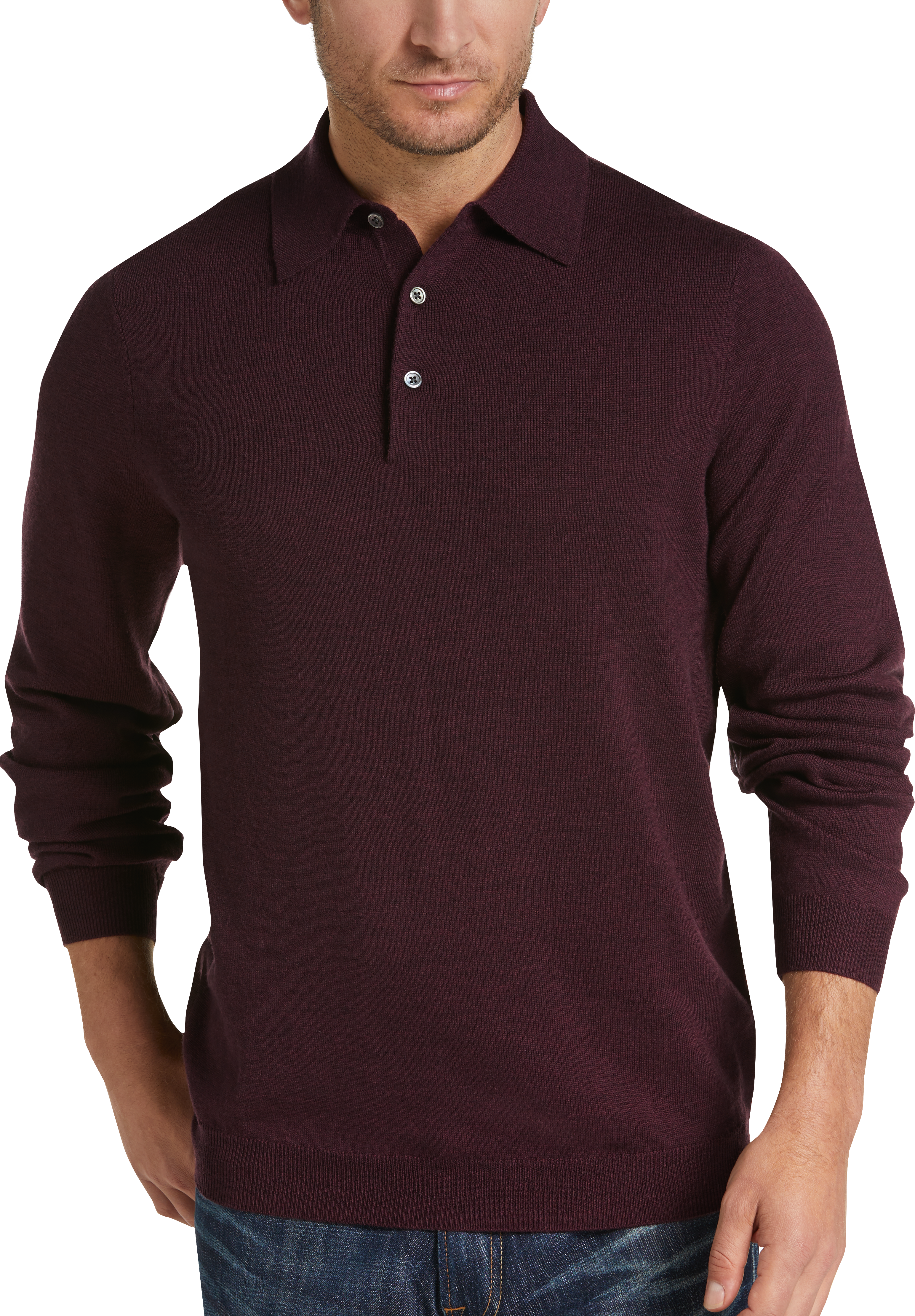 polo collared sweater