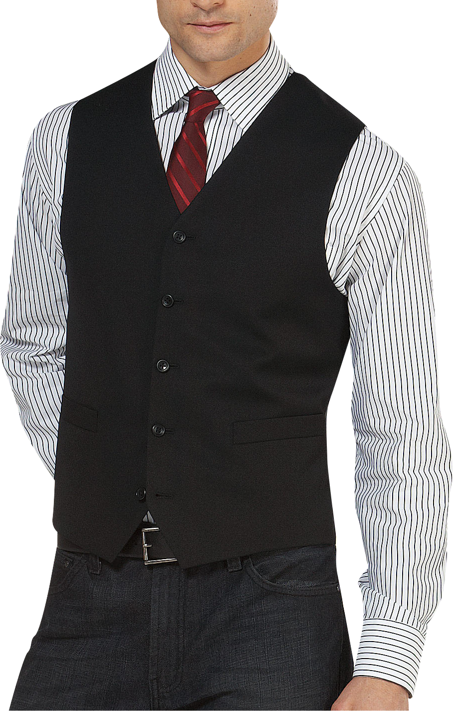 men's black vest