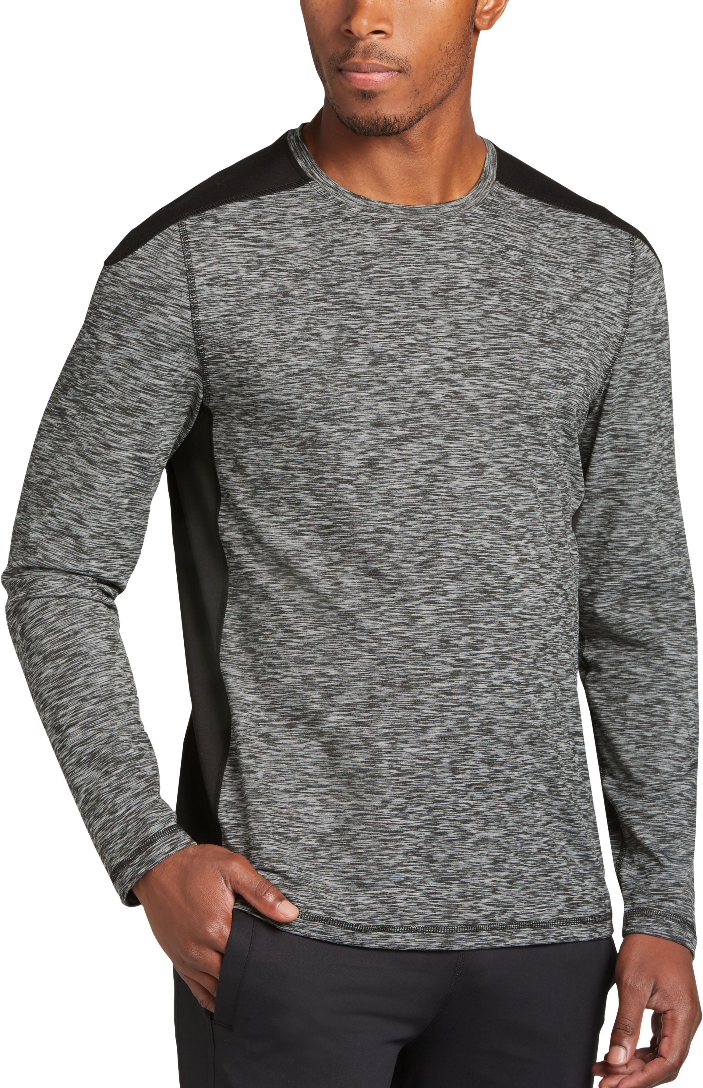 black long sleeve athletic shirt