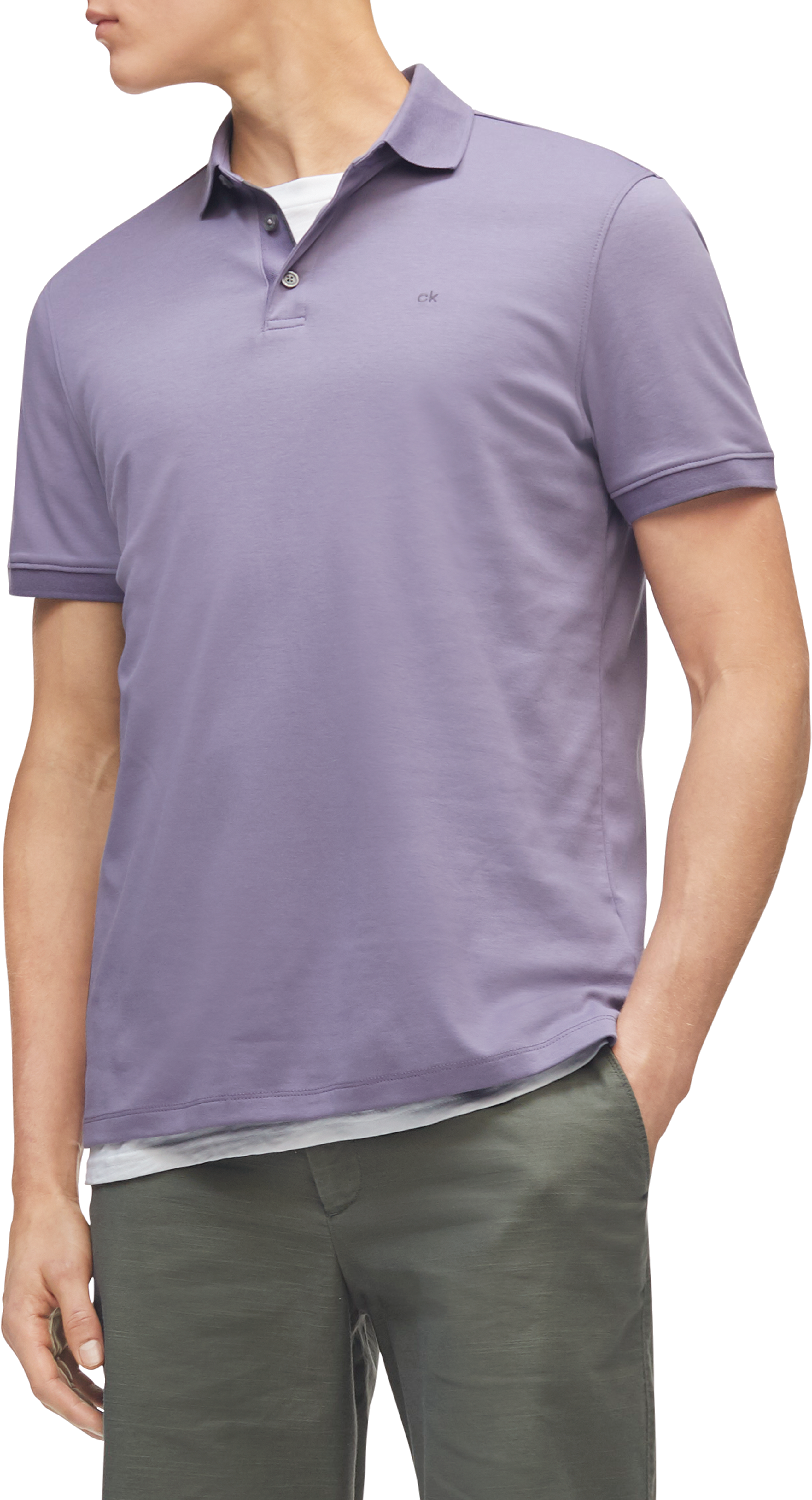 liquid cotton polo shirt