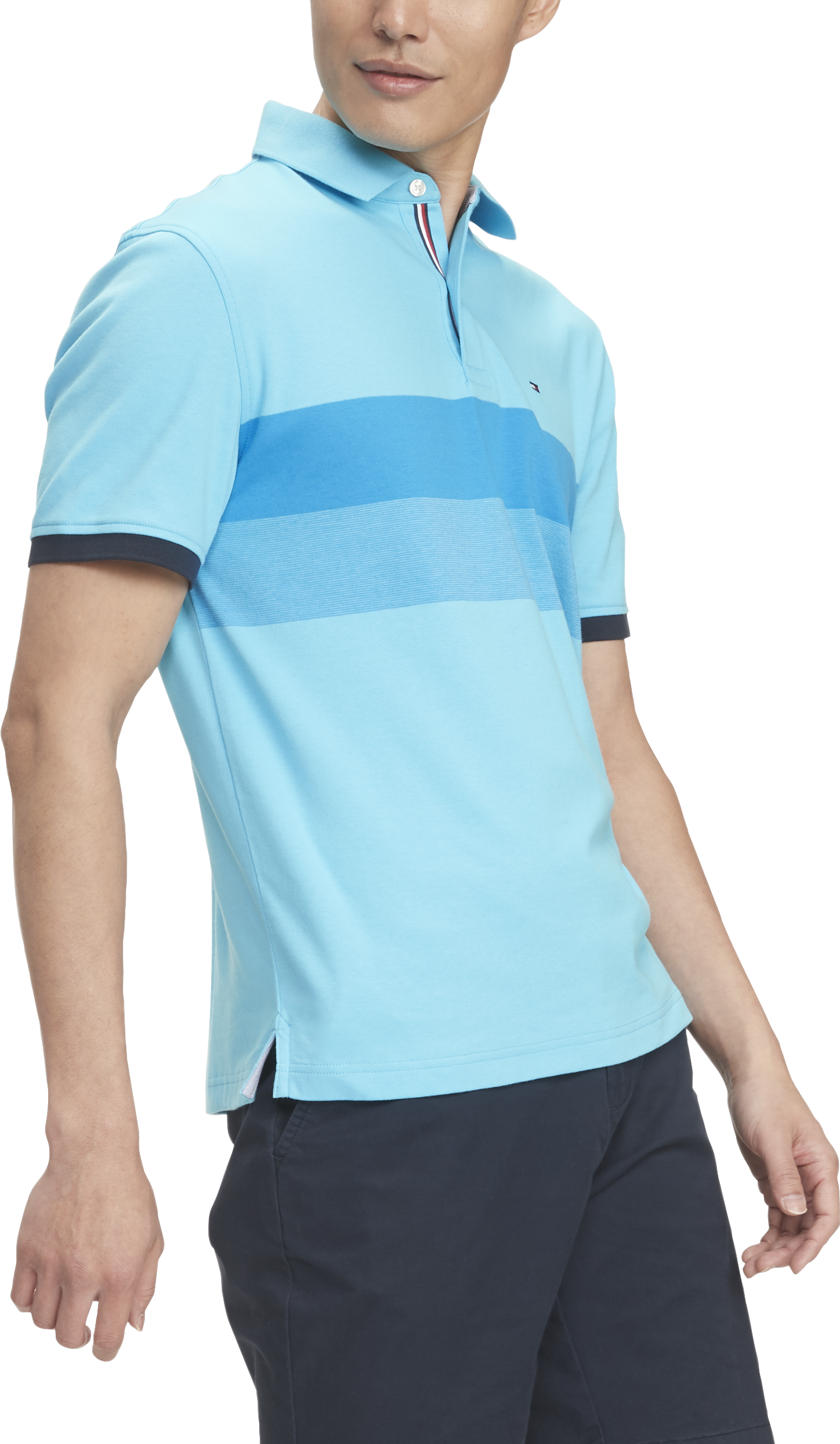 tommy hilfiger chest stripe polo