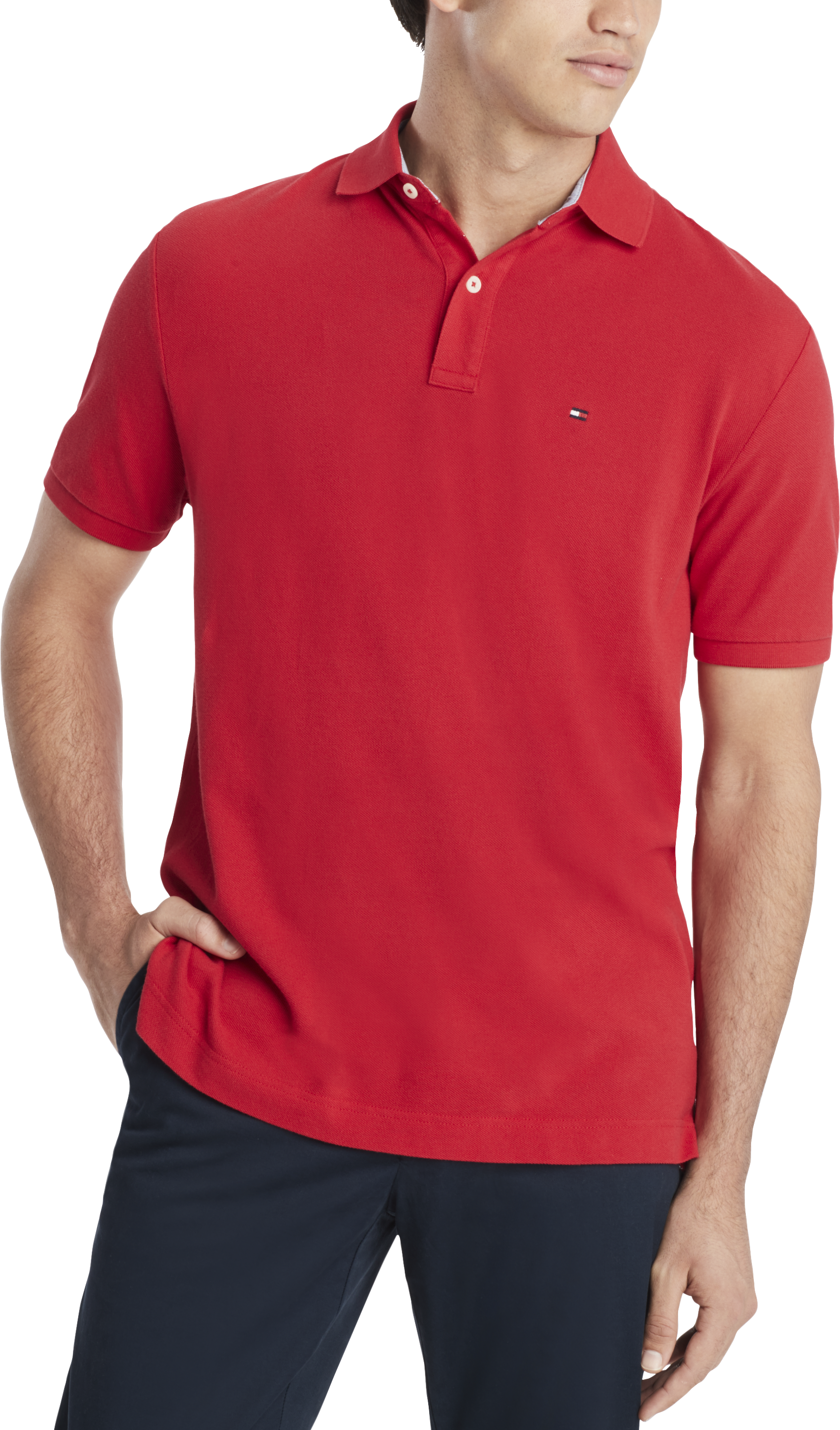 Tommy Hilfiger Red Cotton Classic Polo - Men's Sale