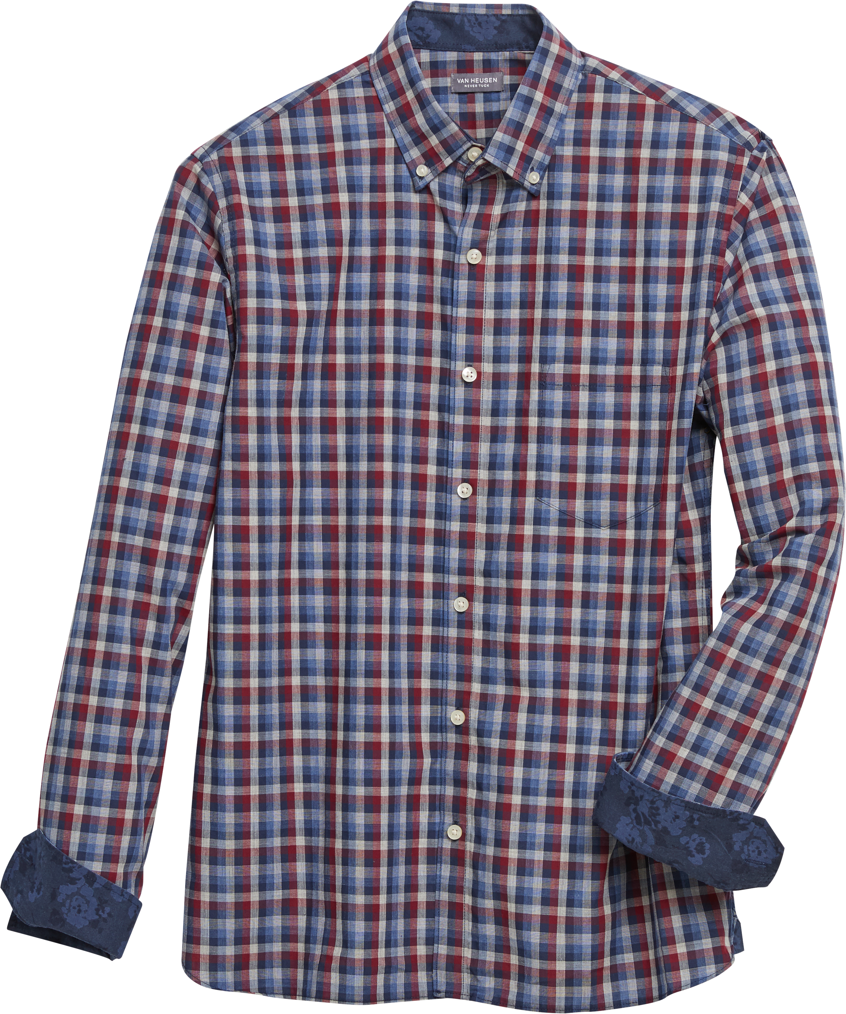 van heusen never tuck pants