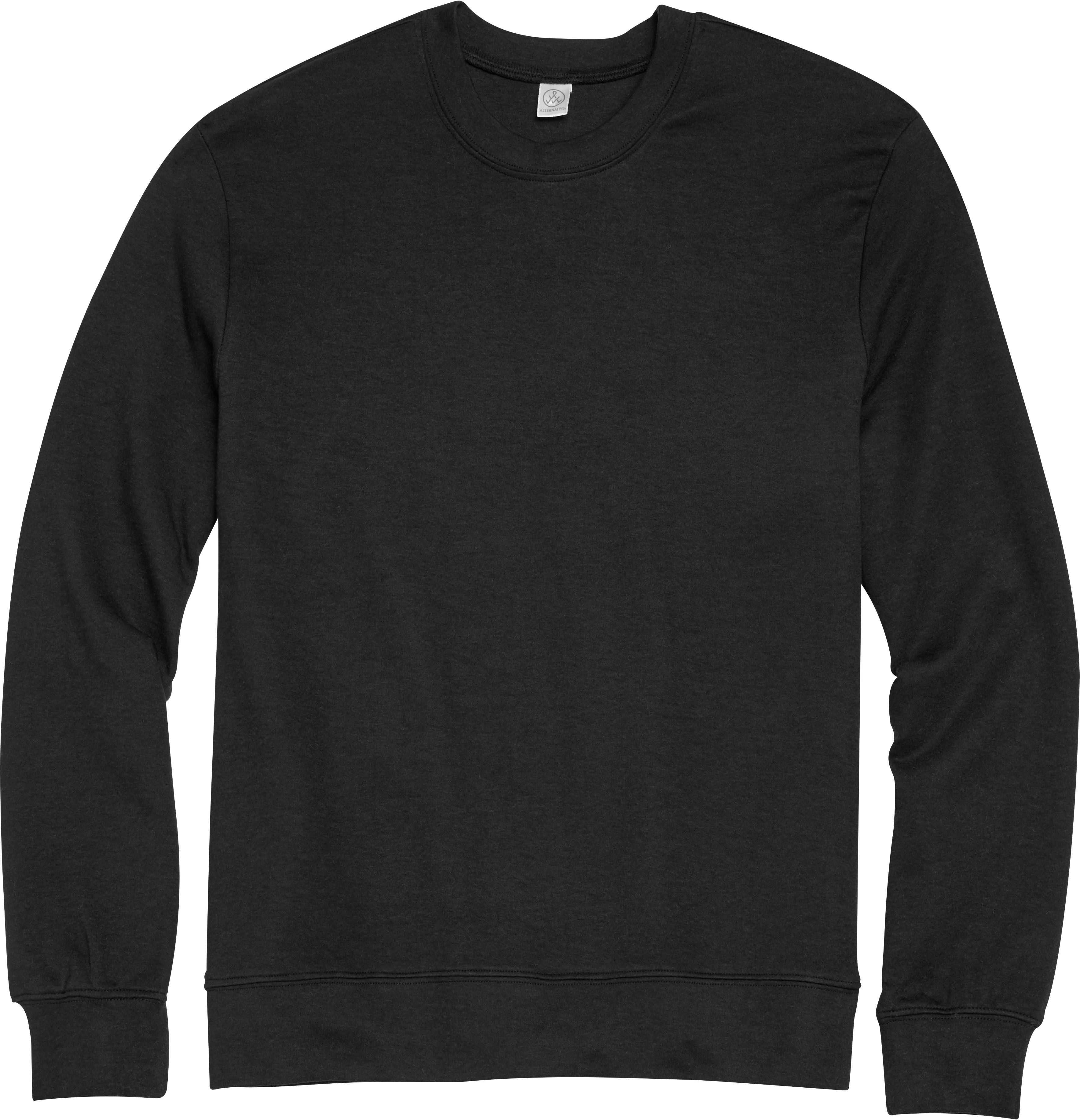 Alternative Apparel Black Modern Fit Long Sleeve Crew Neck Sweatshirt ...