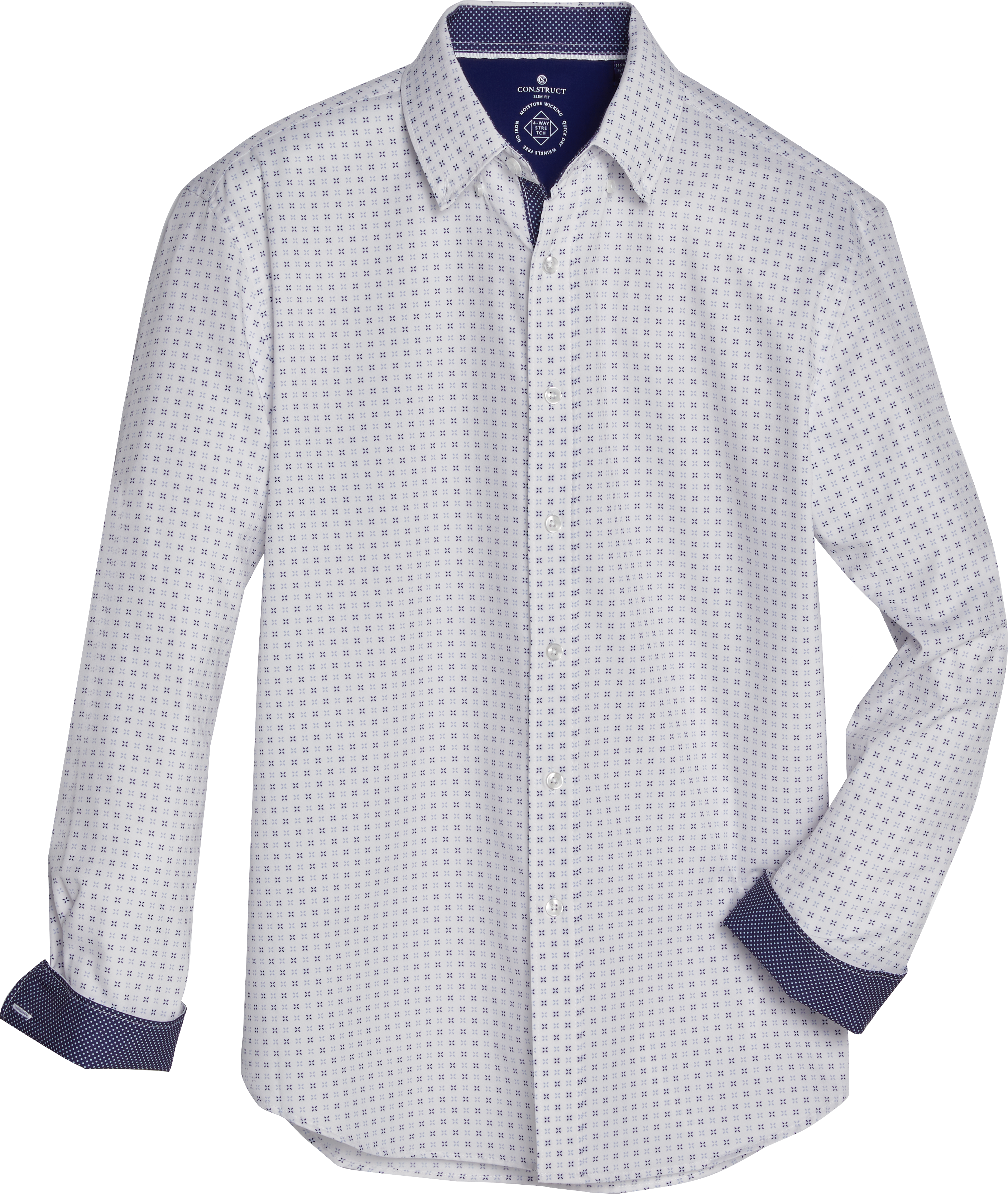 Con.Struct Slim Fit Sport Shirt, White 