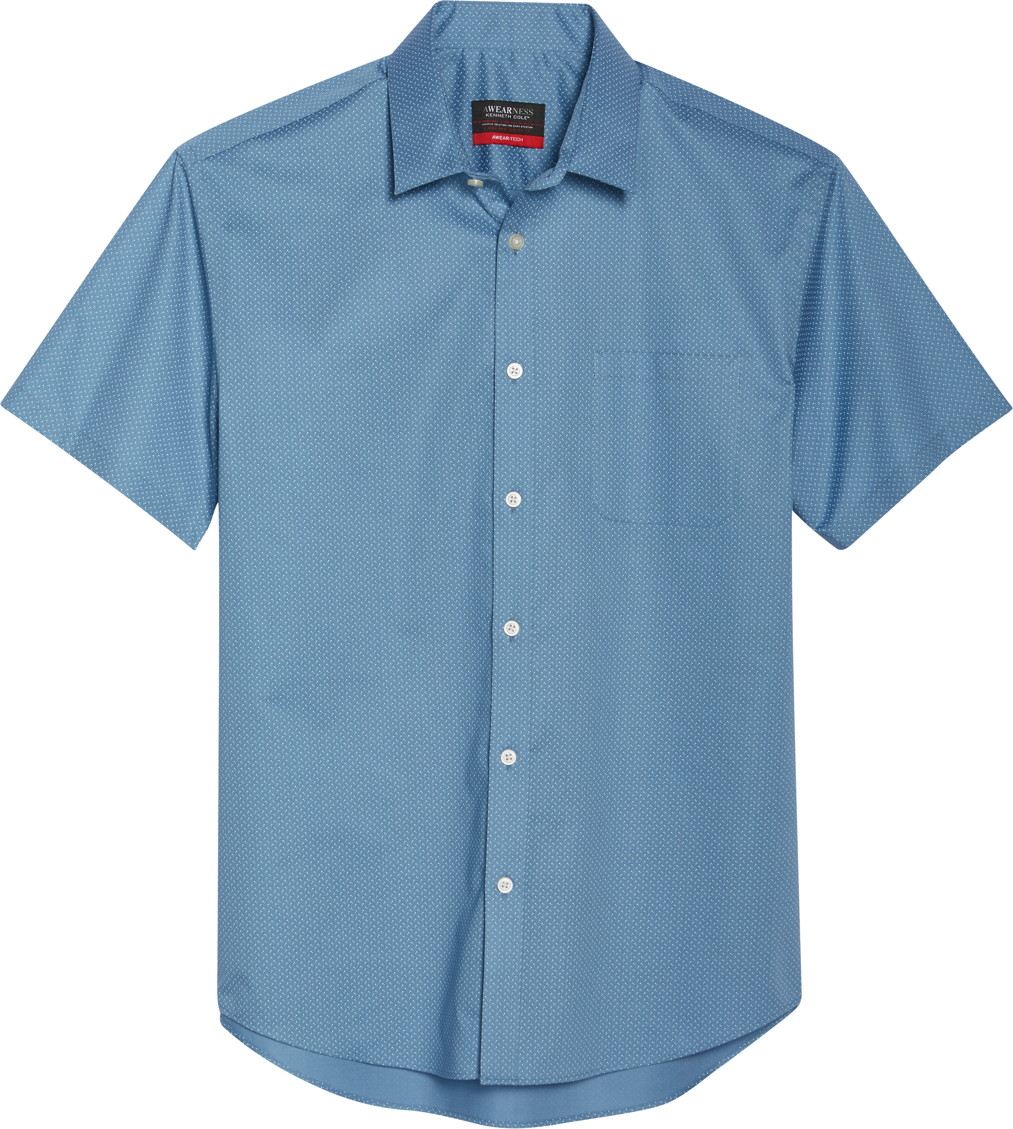 Awearness Kenneth Cole AWEAR-TECH Slim Fit Short Sleeve Sport Shirt ...