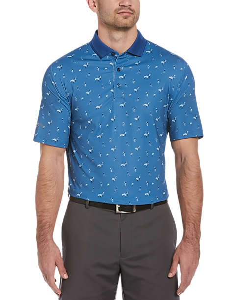 Callaway Swing Tech ™ Classic Fit Short Sleeve Polo, Blue Golf 