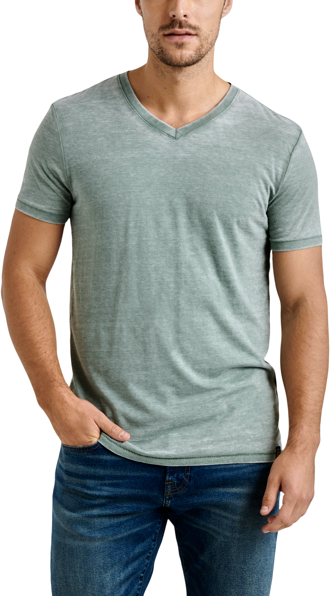 Lucky Brand Burnout T-Shirt, Olive 